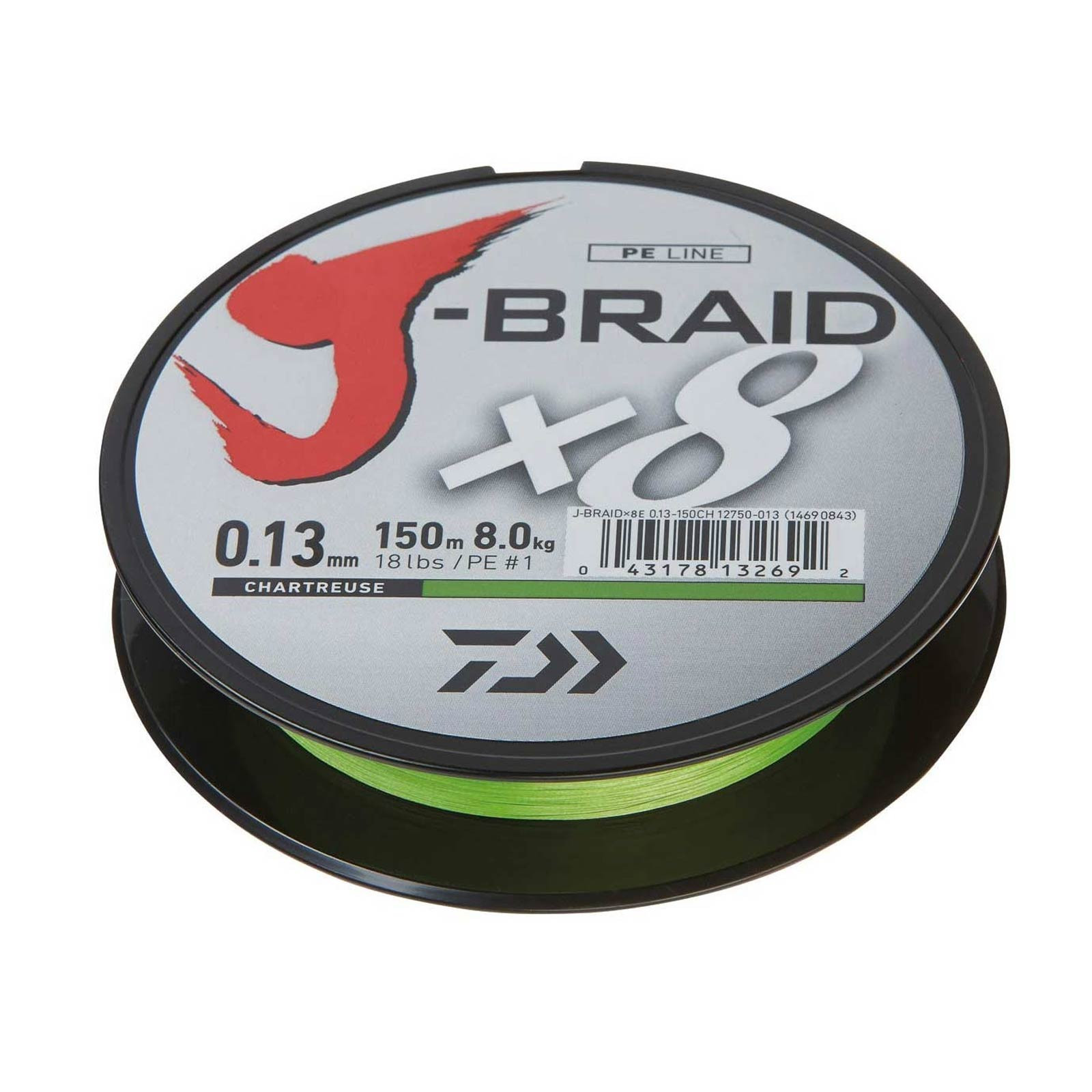 Daiwa J-Braid X8 Chartreuse Angelschnur geflochten Meterware