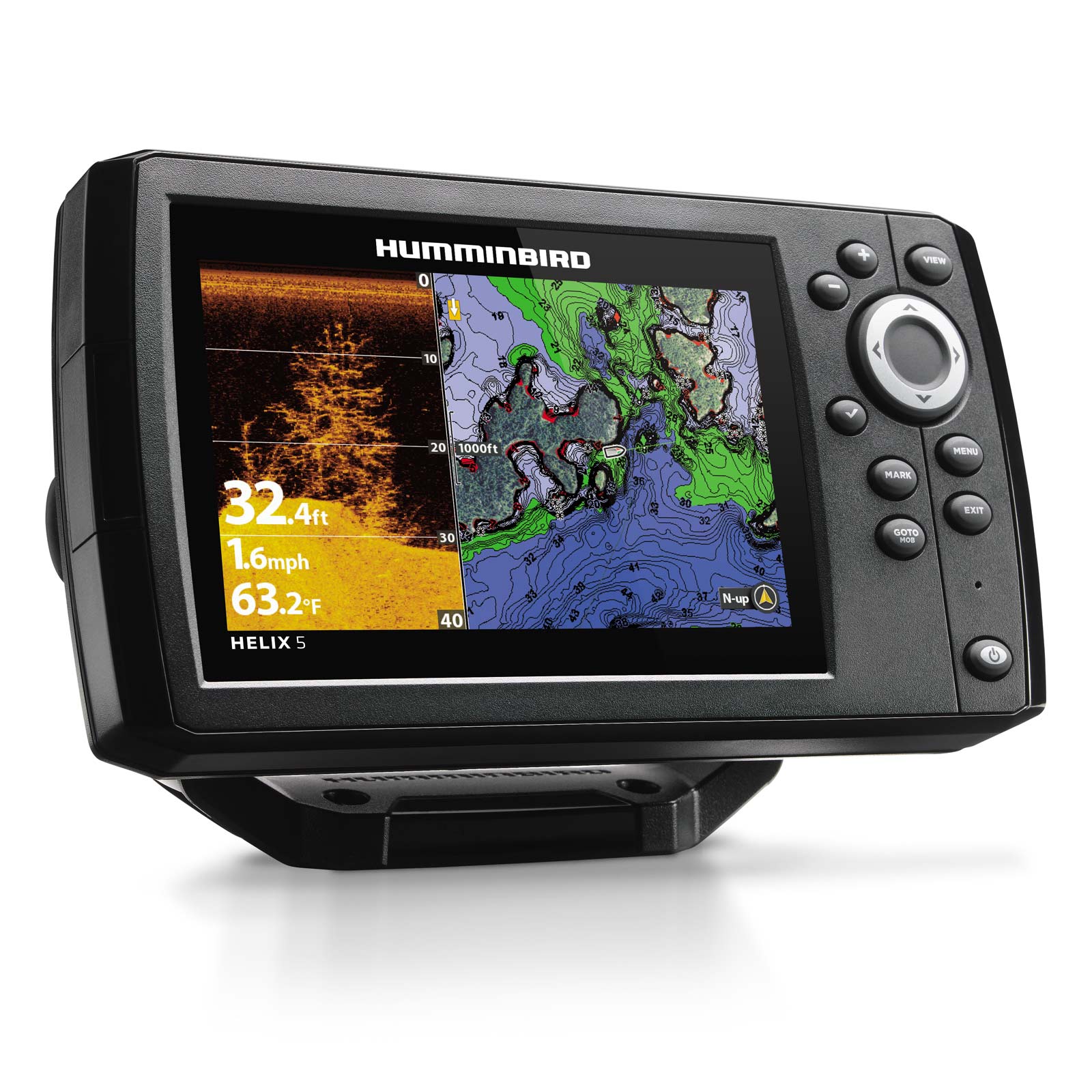 Humminbird Helix 5 Chirp GPS DI G3 Down Imaging GPS Kartenplotter Echolot - Komplett mit Geber 1