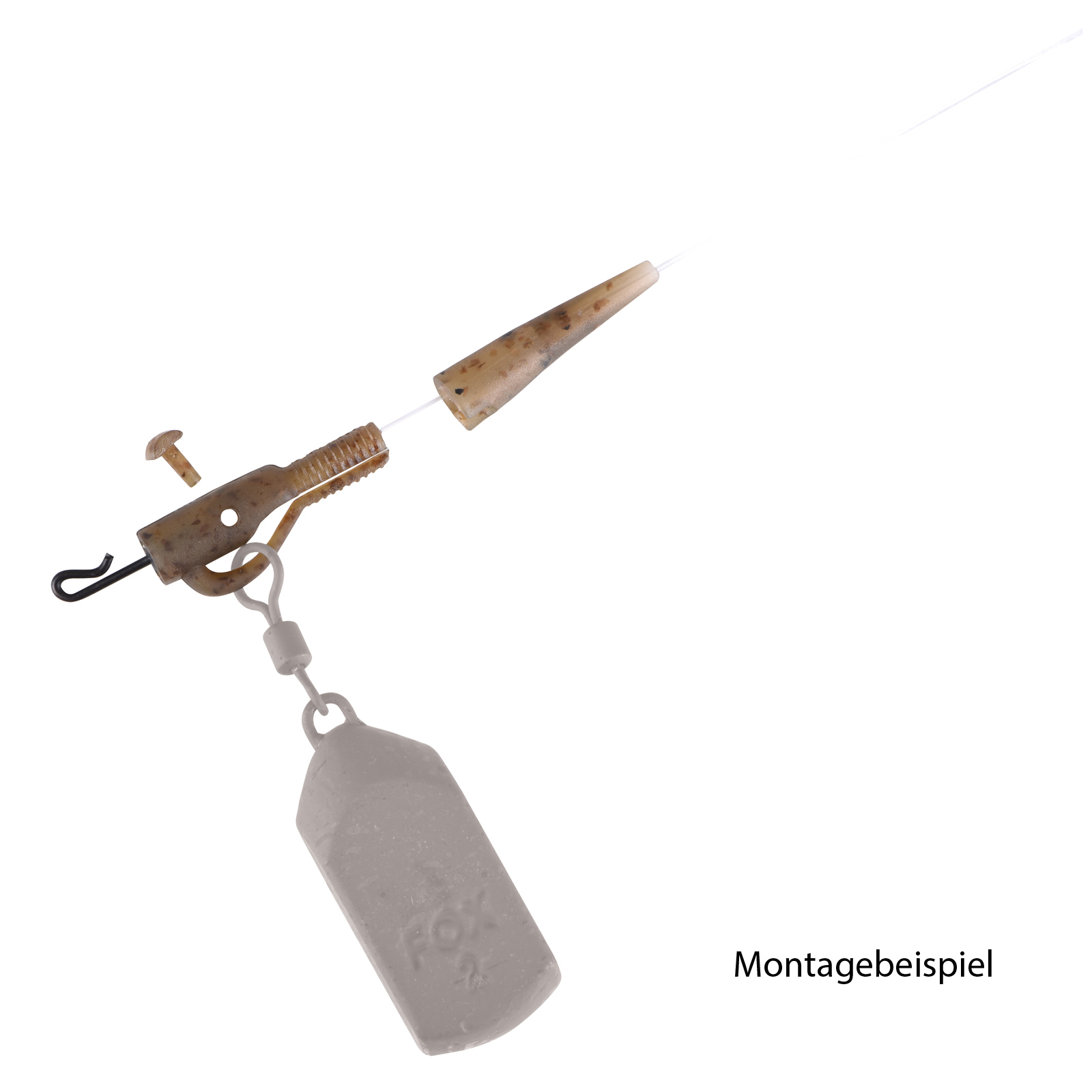 Fox Edges Camo Safety Lead Clip Kit Karpfenzubehör Set Montagebeispiel