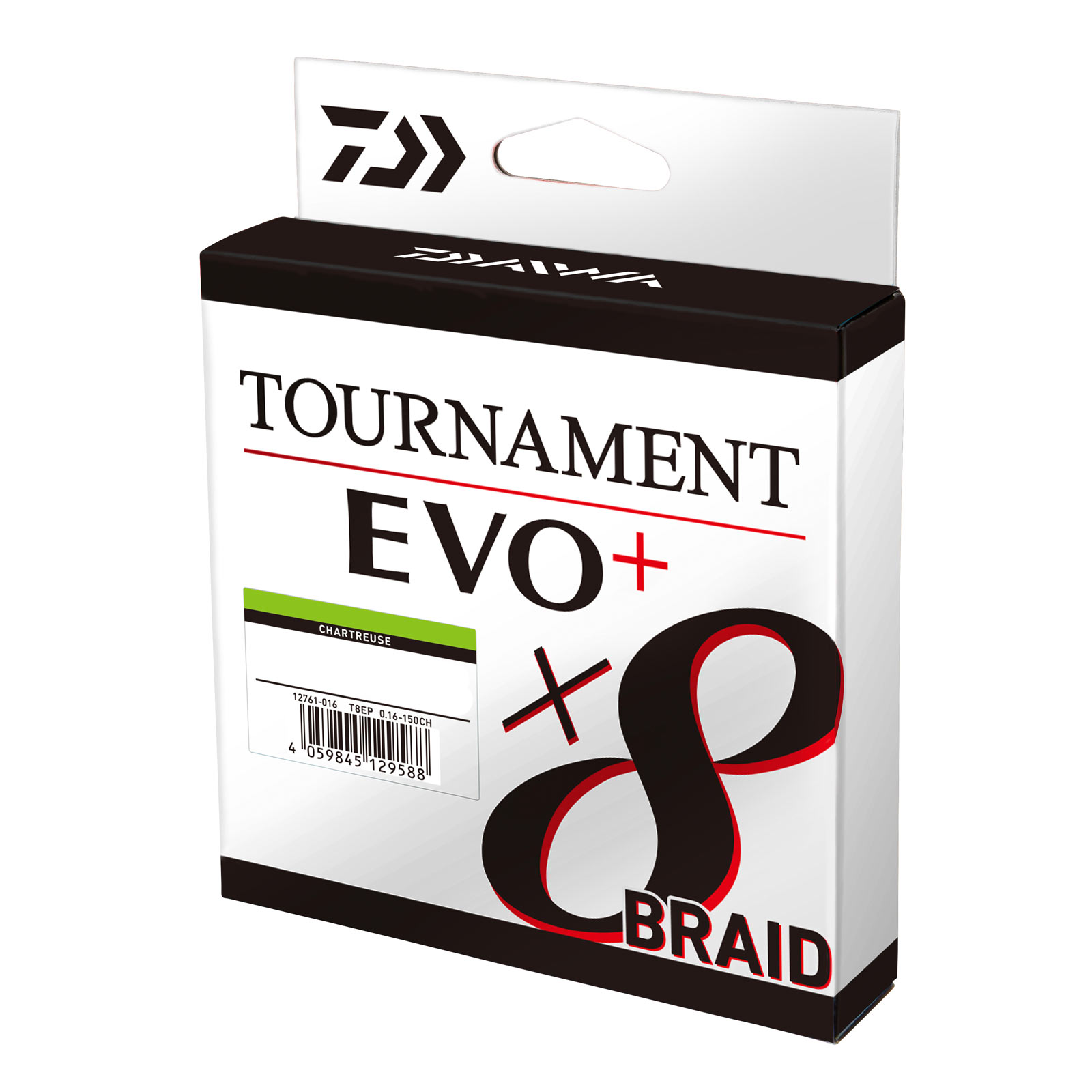 Daiwa Tournament X8 Braid EVO+ 270m Chartreuse geflochtene Angelschnur verpackt