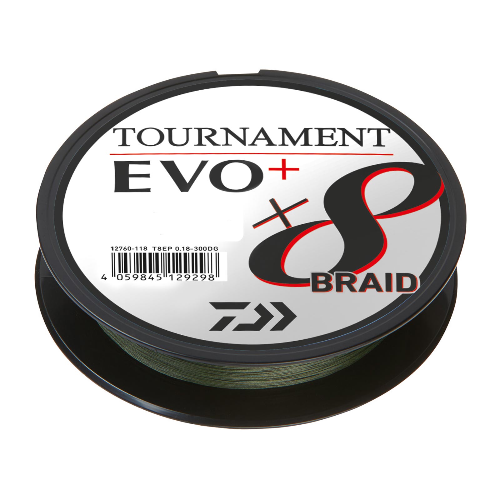 Daiwa Tournament X8 Braid EVO+ 270m Dunkelgrün geflochtene Angelschnur