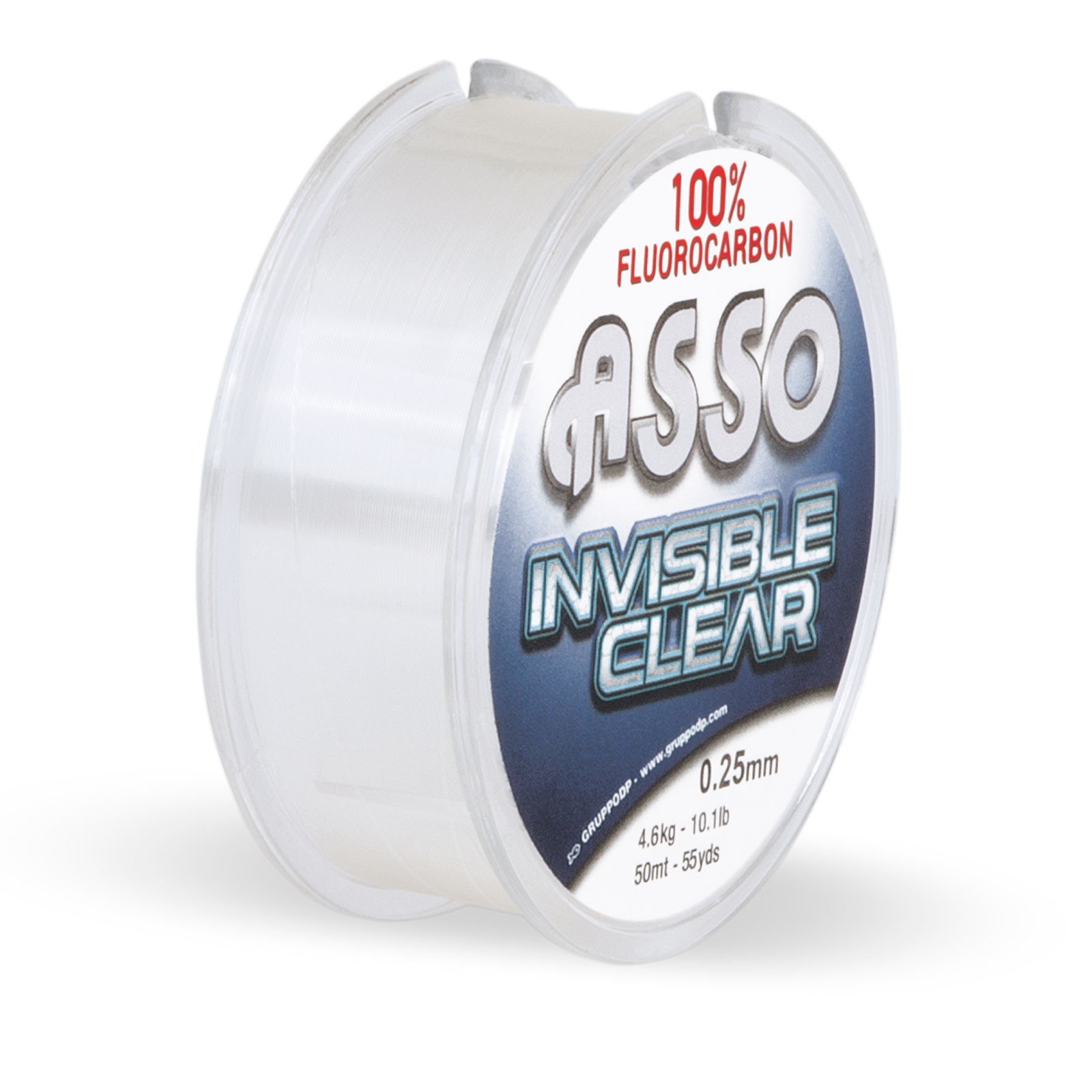 ASSO Invisible Clear Fluorocarbon 50m Clear Vorfachschnur