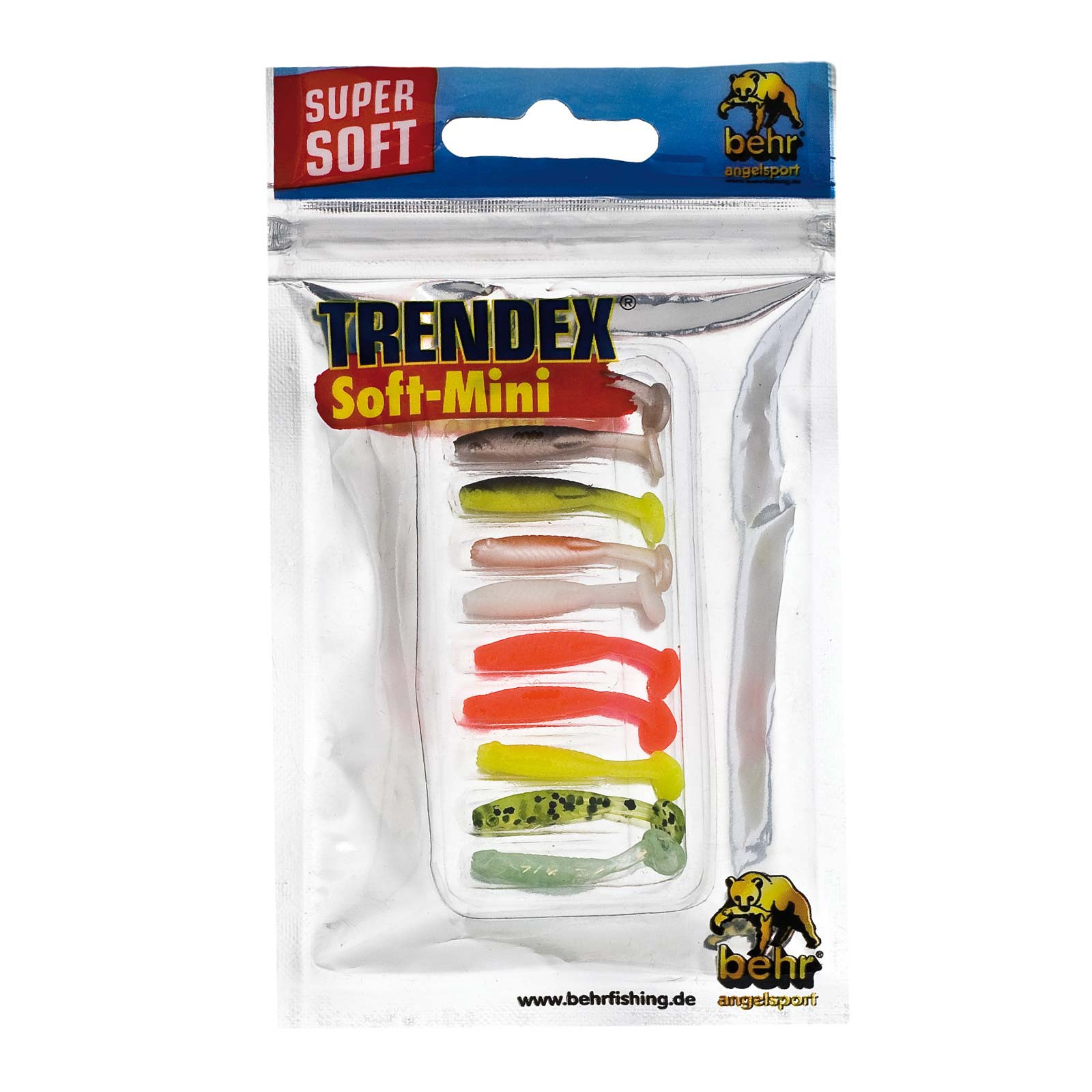 Behr Trendex Soft-Mini Gummifisch Angelset 5cm Multi Color Mix