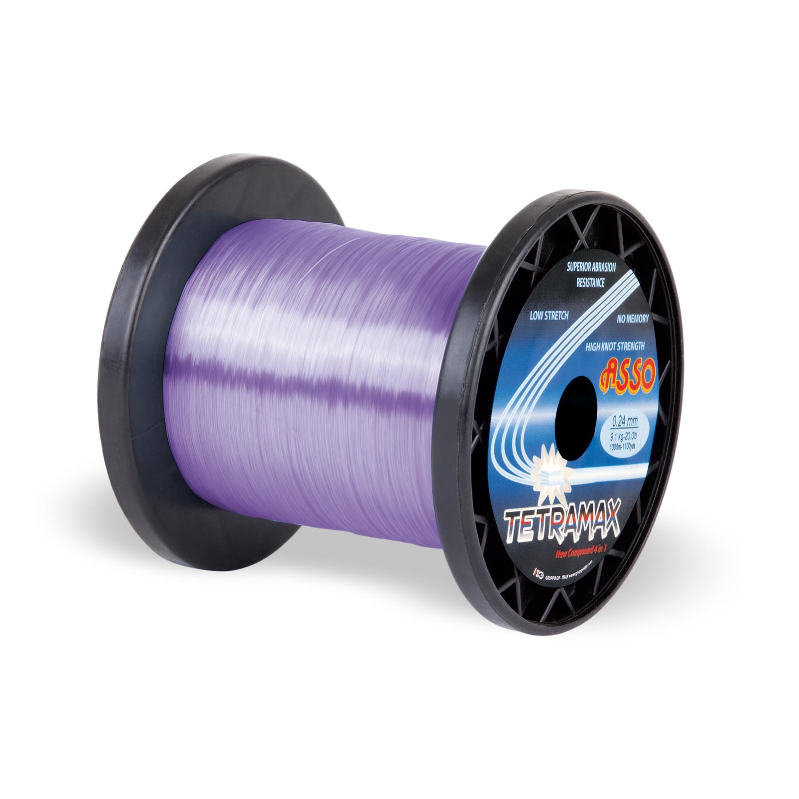 ASSO Tetramax Mono 1000m Purple Monofile Angelschnur