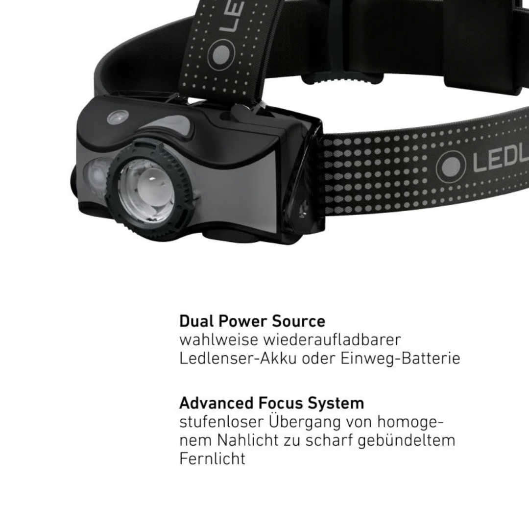 Ledlenser MH7 black/grey Stirnlampe Kopflampe Detail 2