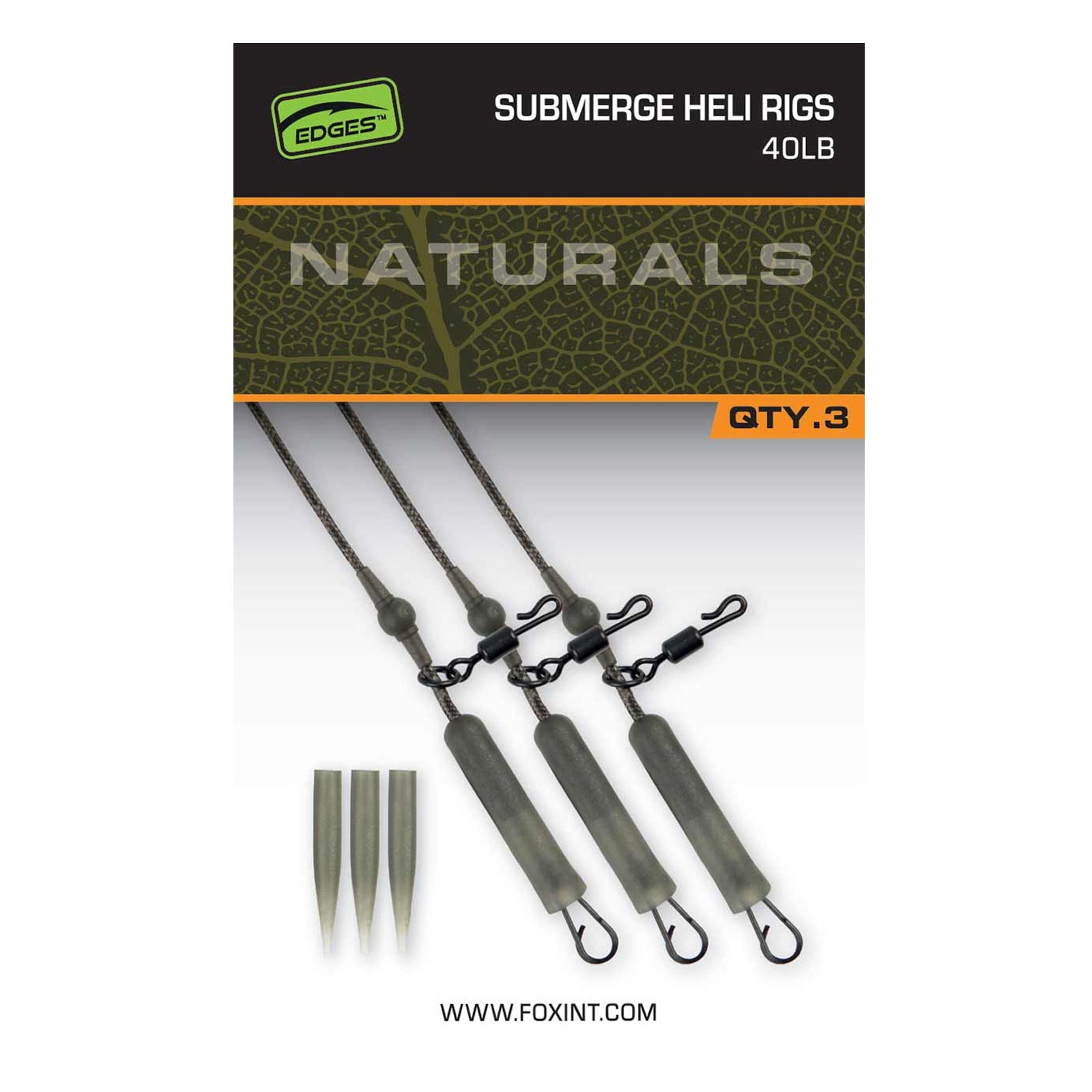 Fox Naturals Submerged Heli Rigs 40lb Karpfen-Zubehör