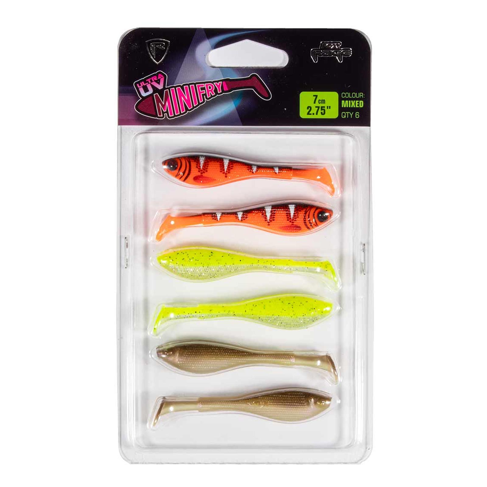 Fox Rage UV Mini Fry 7cm x 6St. Gummifisch-Set