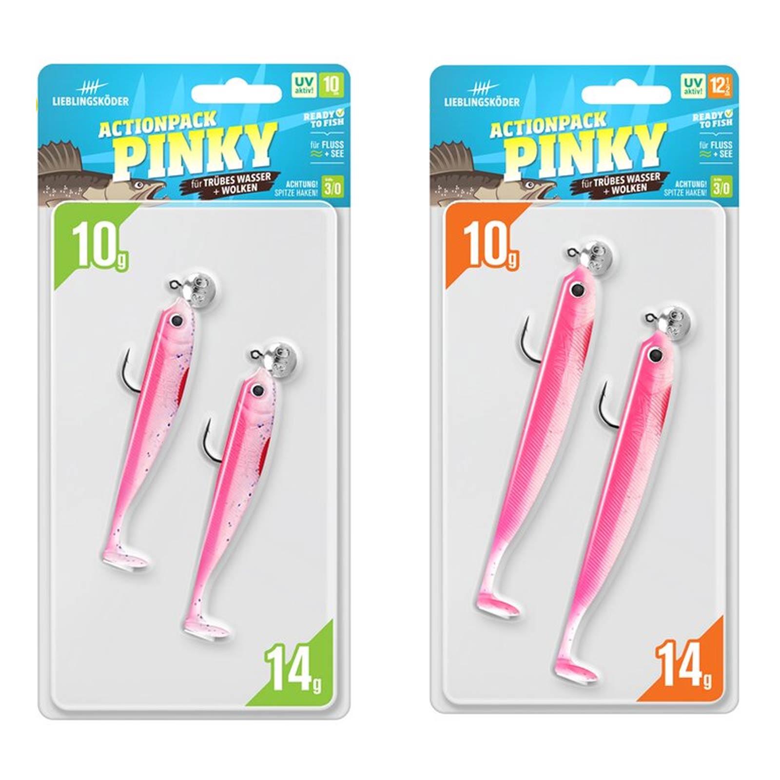 Lieblingsköder Aktionpack montiert Pinky