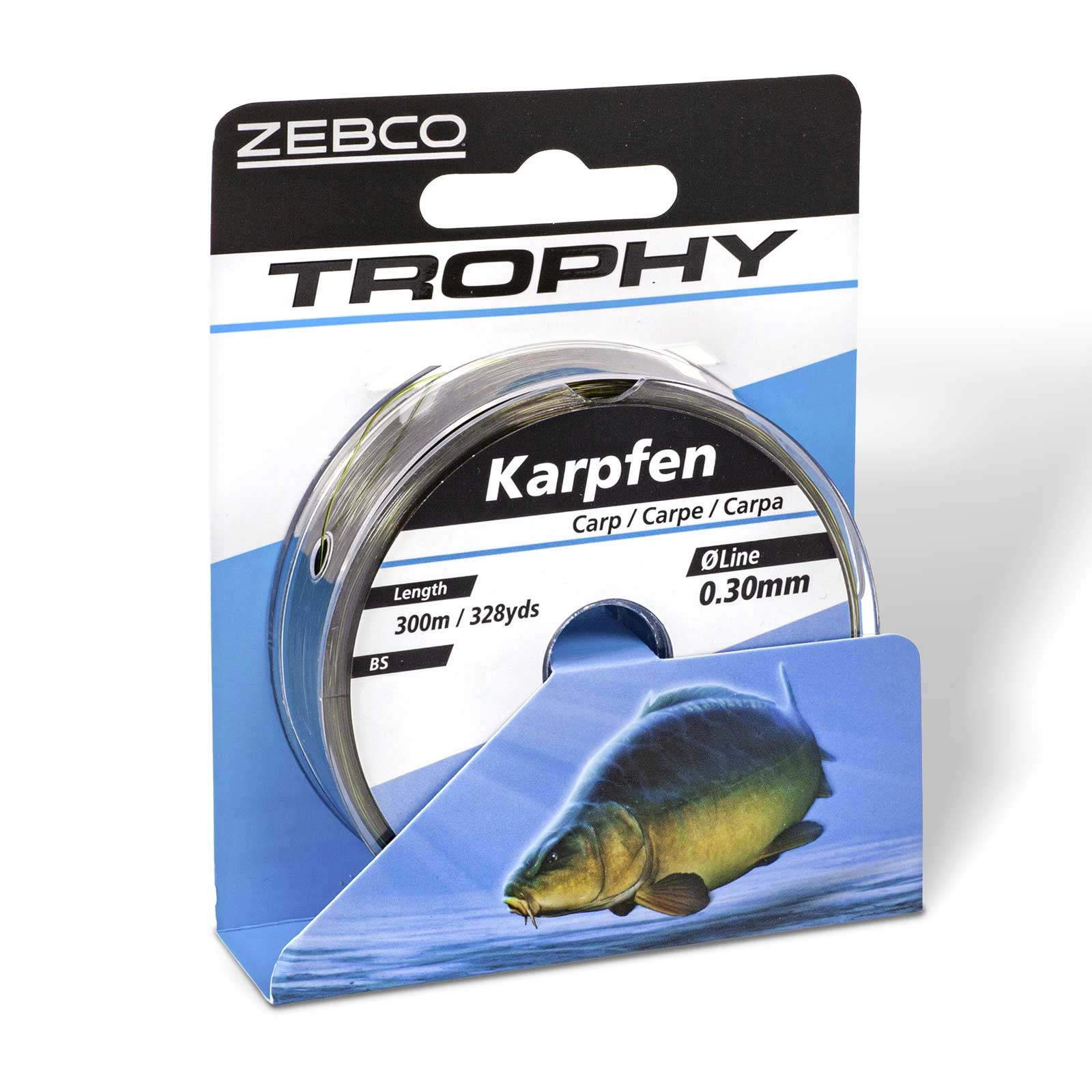 Zebco Trophy Karpfen 0,30mm 300m TOP Angelschnur Detail 2