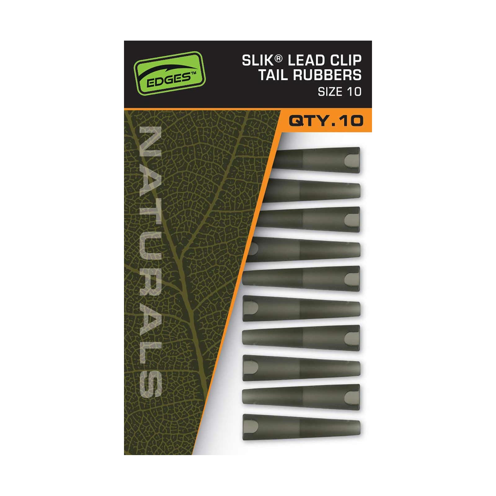 Fox Naturals Sz10 Slik Lead Clip Tail Rubber Karpfen-Zubehör