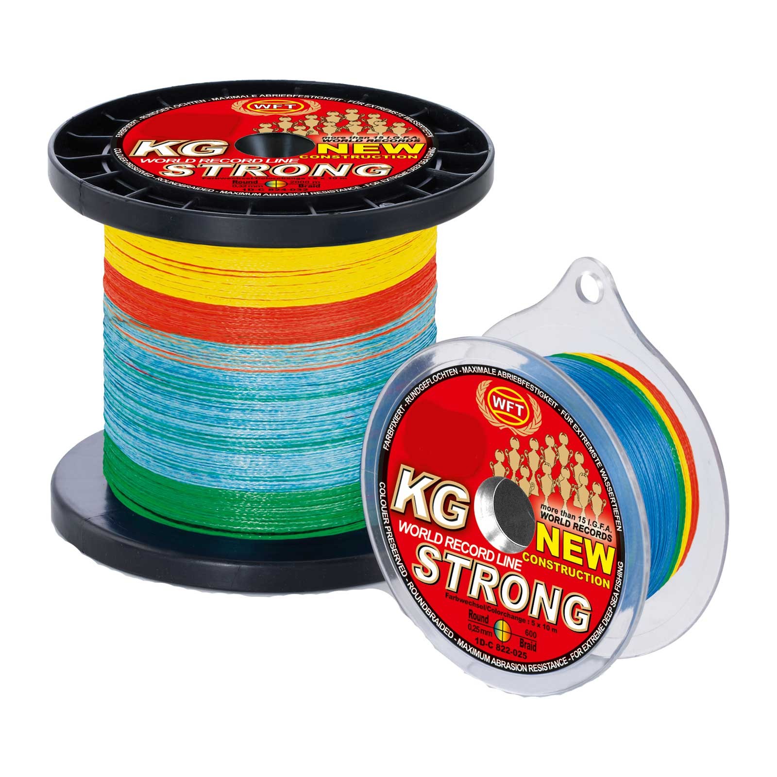 WFT KG Strong Exact Multicolor Geflochtene Angelschnur