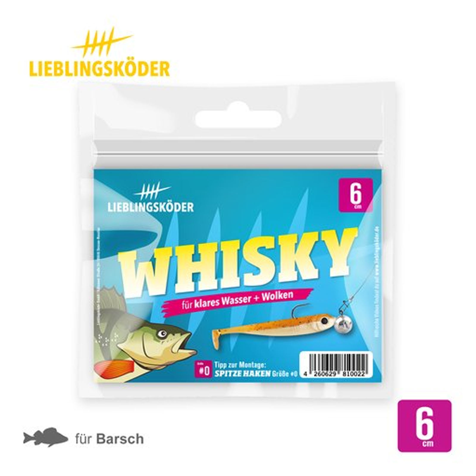 Lieblingsköder 6,0cm Whisky Gummifisch pack