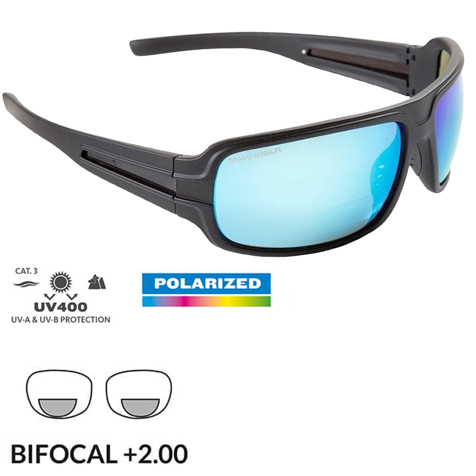 Fladen Deluxe 2in1 Blue Mirror Bifocal Polarisationsbrille