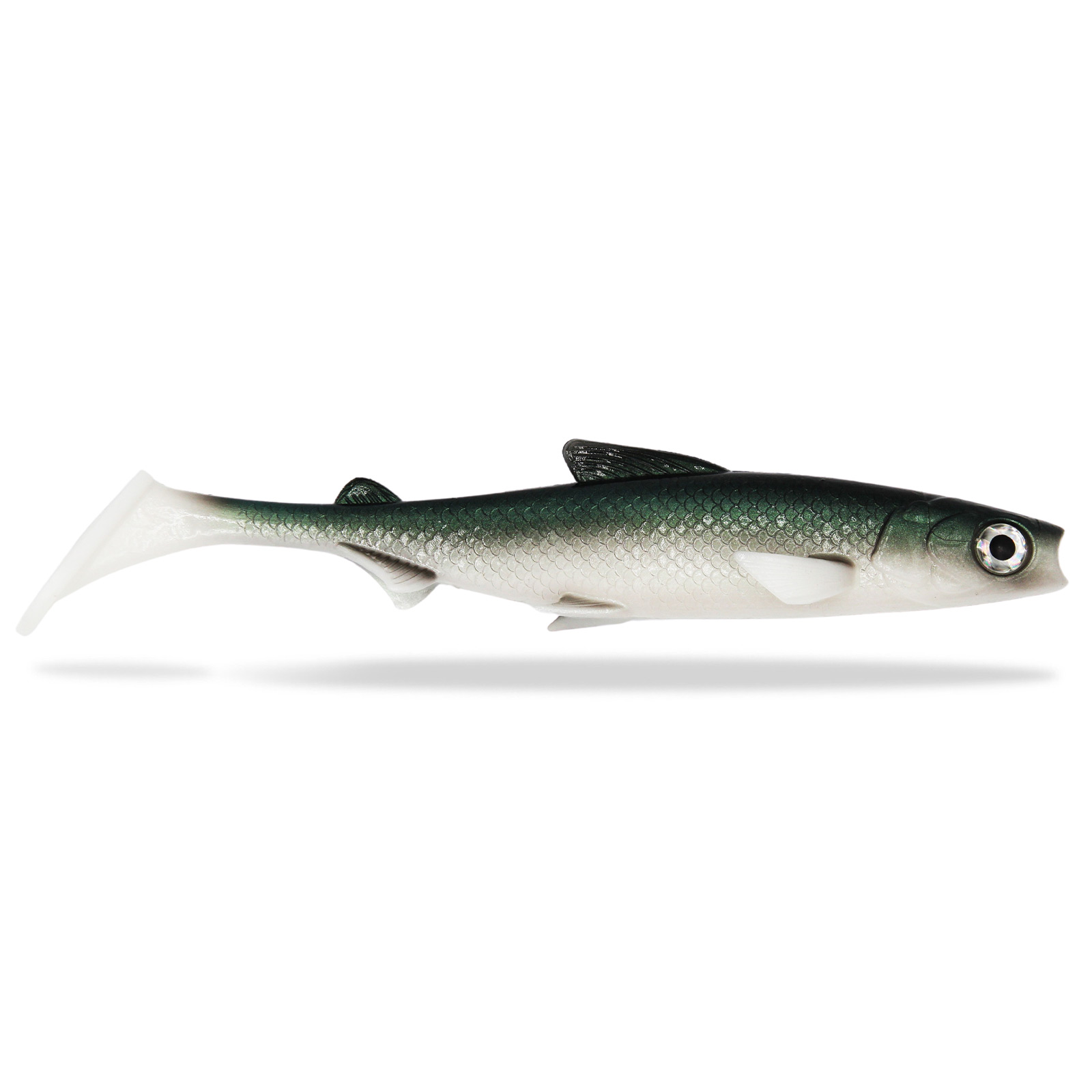 FishingGhost Renky Shad Big Shad White Fish Gummifisch