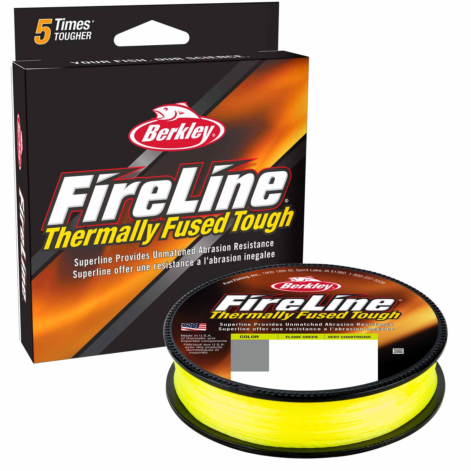 Berkley FireLine® Fused Original FLAME GREEN  geflochtene Angelschnur Meterware