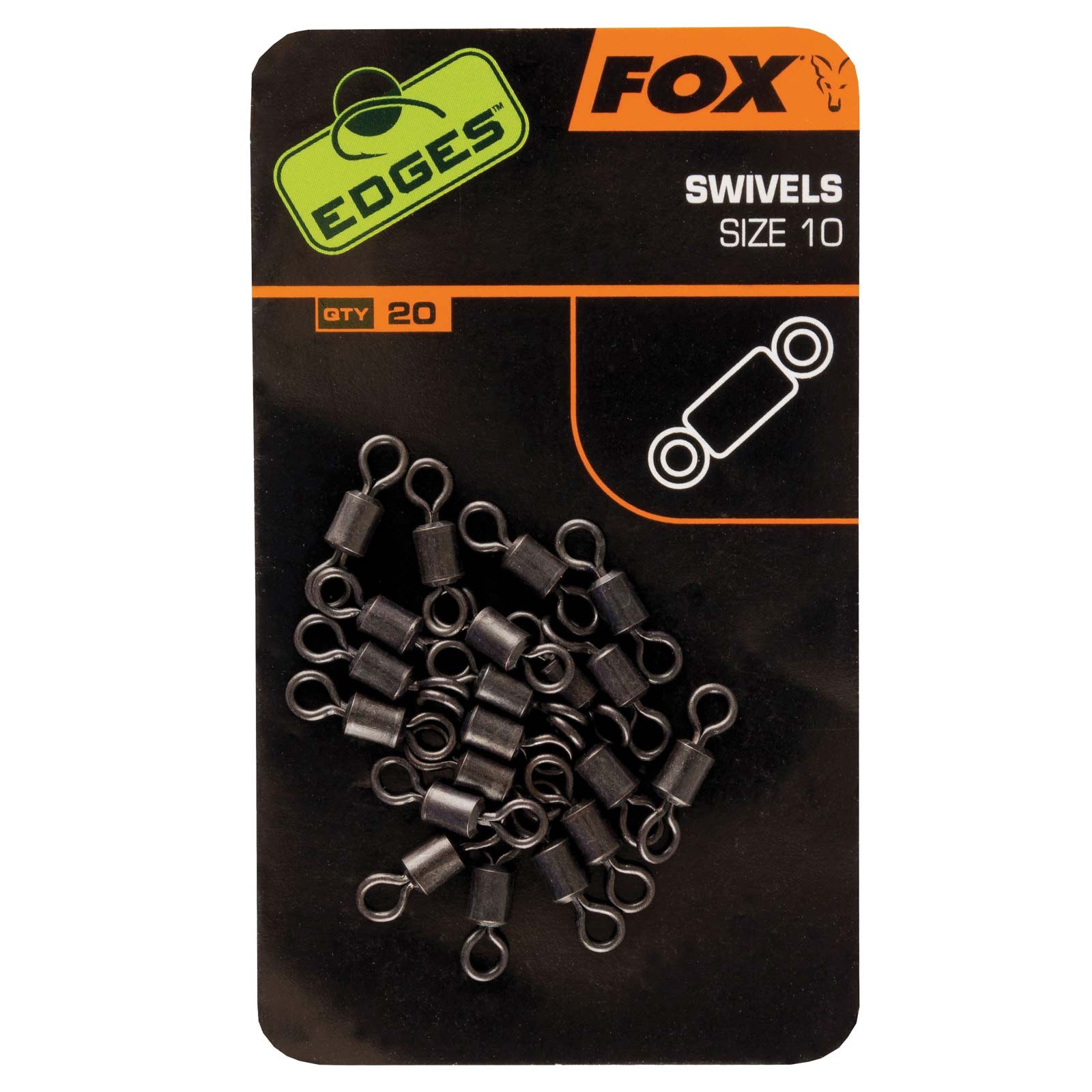 Fox Edges Swivels Standard Size 10 Karpfenangeln Zubehör