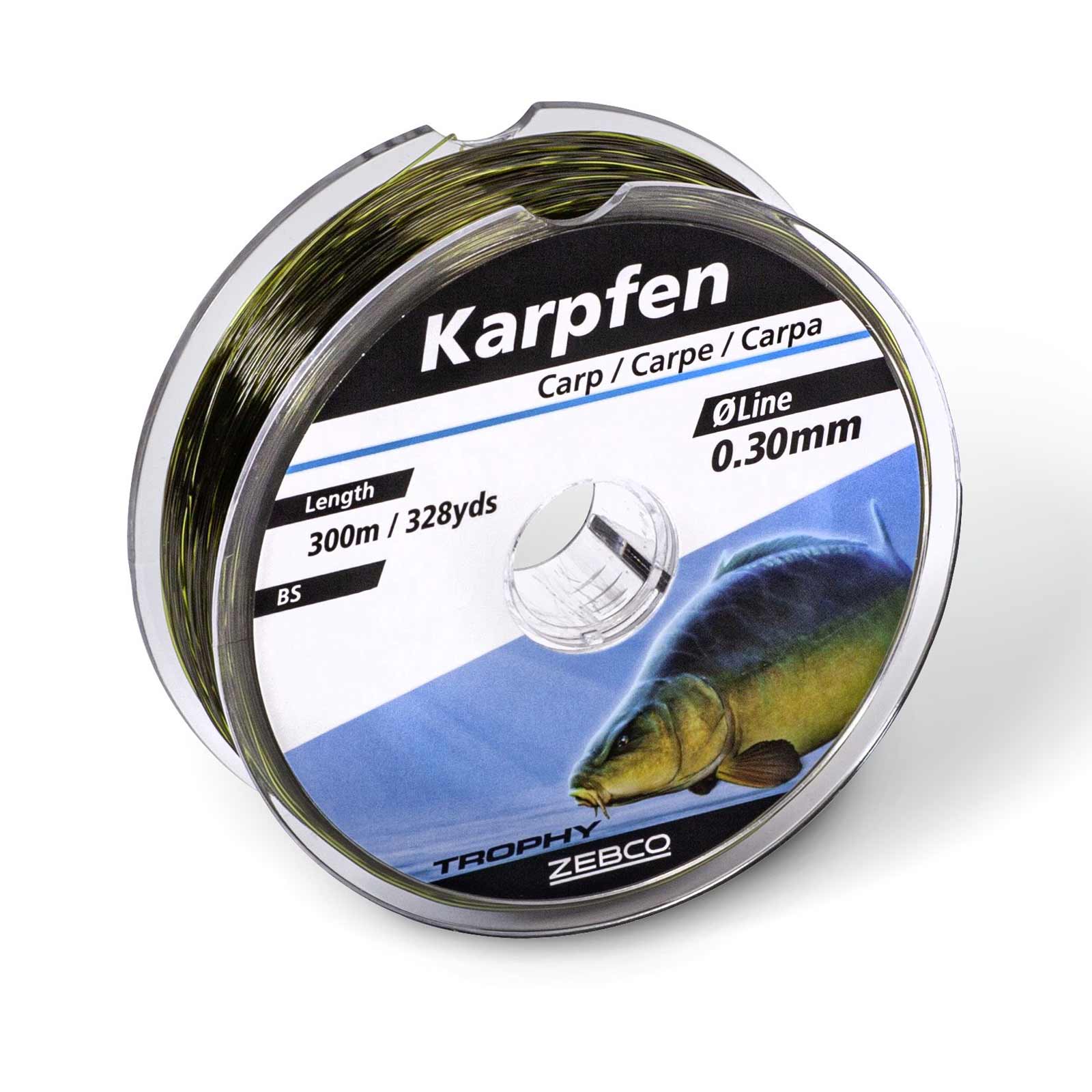 Zebco Trophy Karpfen 0,30mm 300m TOP Angelschnur Detail 1