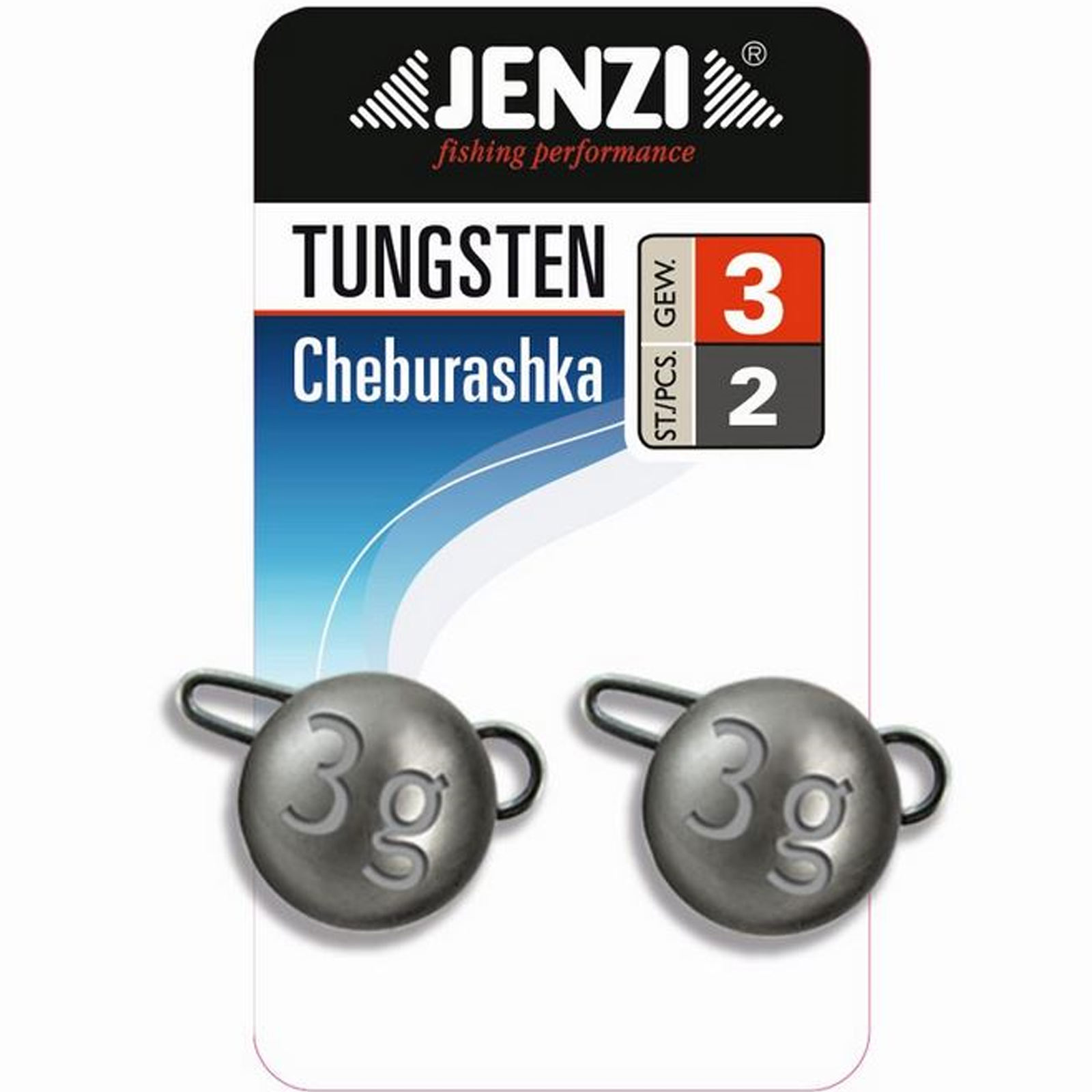 Jenzi Tungsten Cheburashka Grau 2 St 3g Bleikopf-System