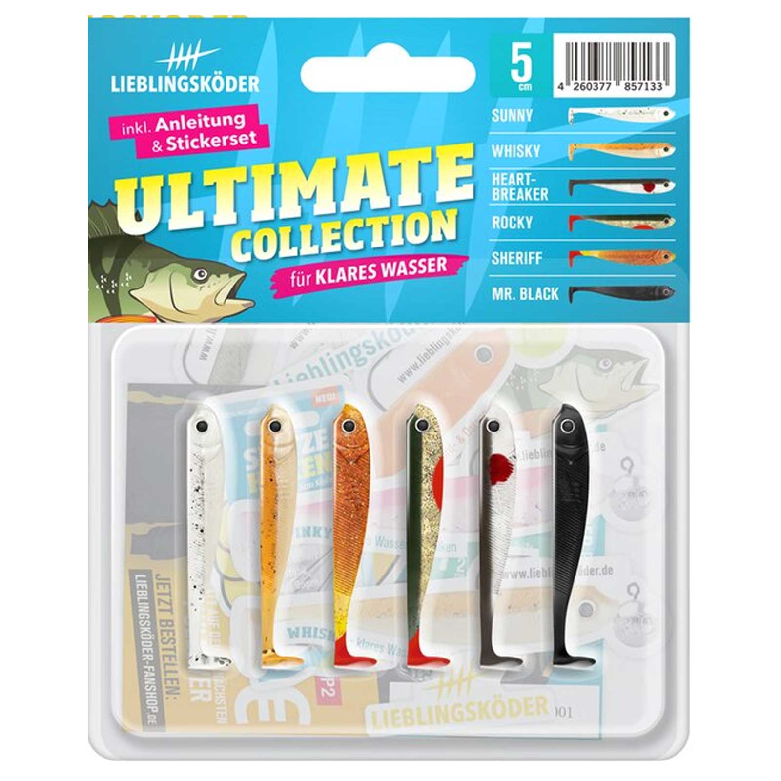 Lieblingsköder Ultimate Collection 5,0cm klares Wasser Gummifisch pack