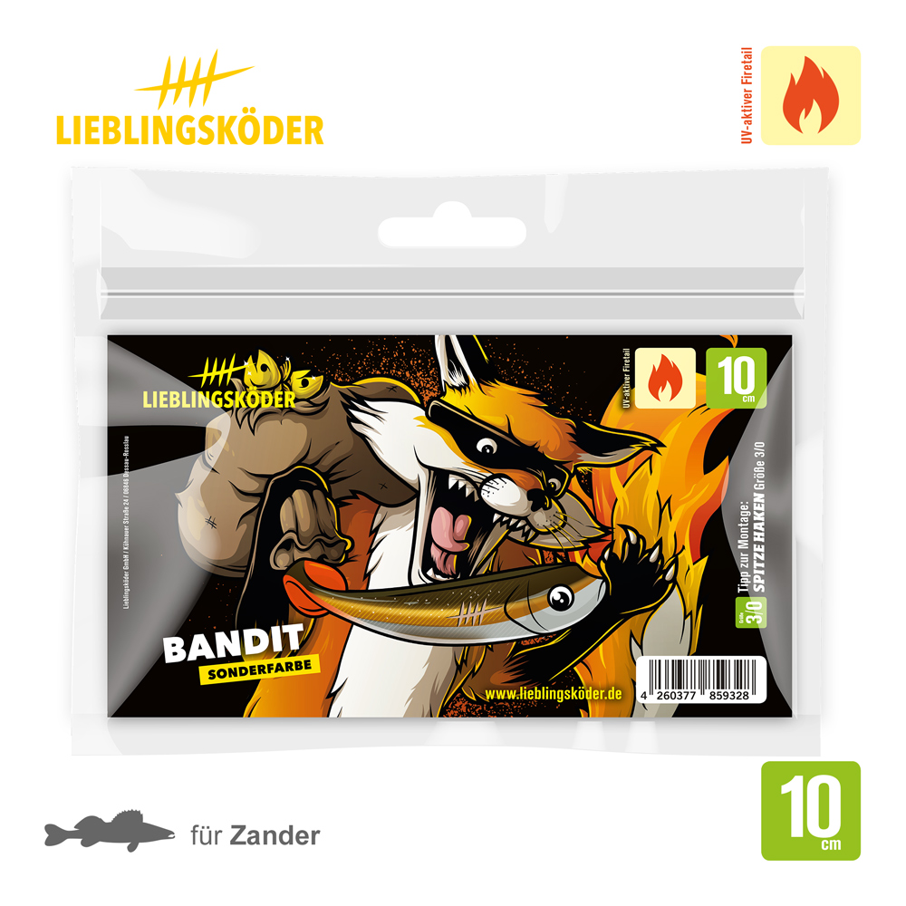 Lieblingsköder 10cm Bandit Gummifisch Verpackung