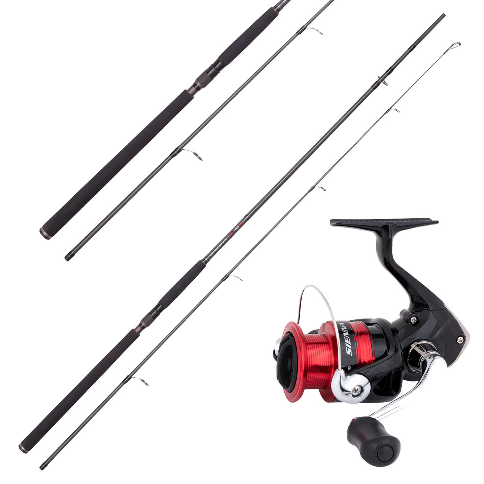 Shimano Rolle Sienna & Jackson Rute 2,50m 40-130g Jackson Shimano Hecht Angelset Combo