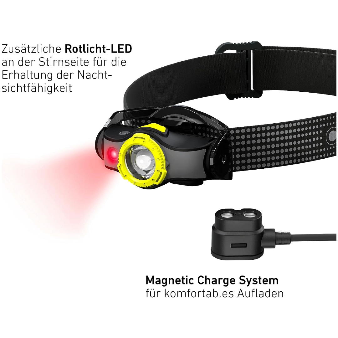 Ledlenser MH5 schwarz / grau Stirnlampe Kopflampe Detail 3