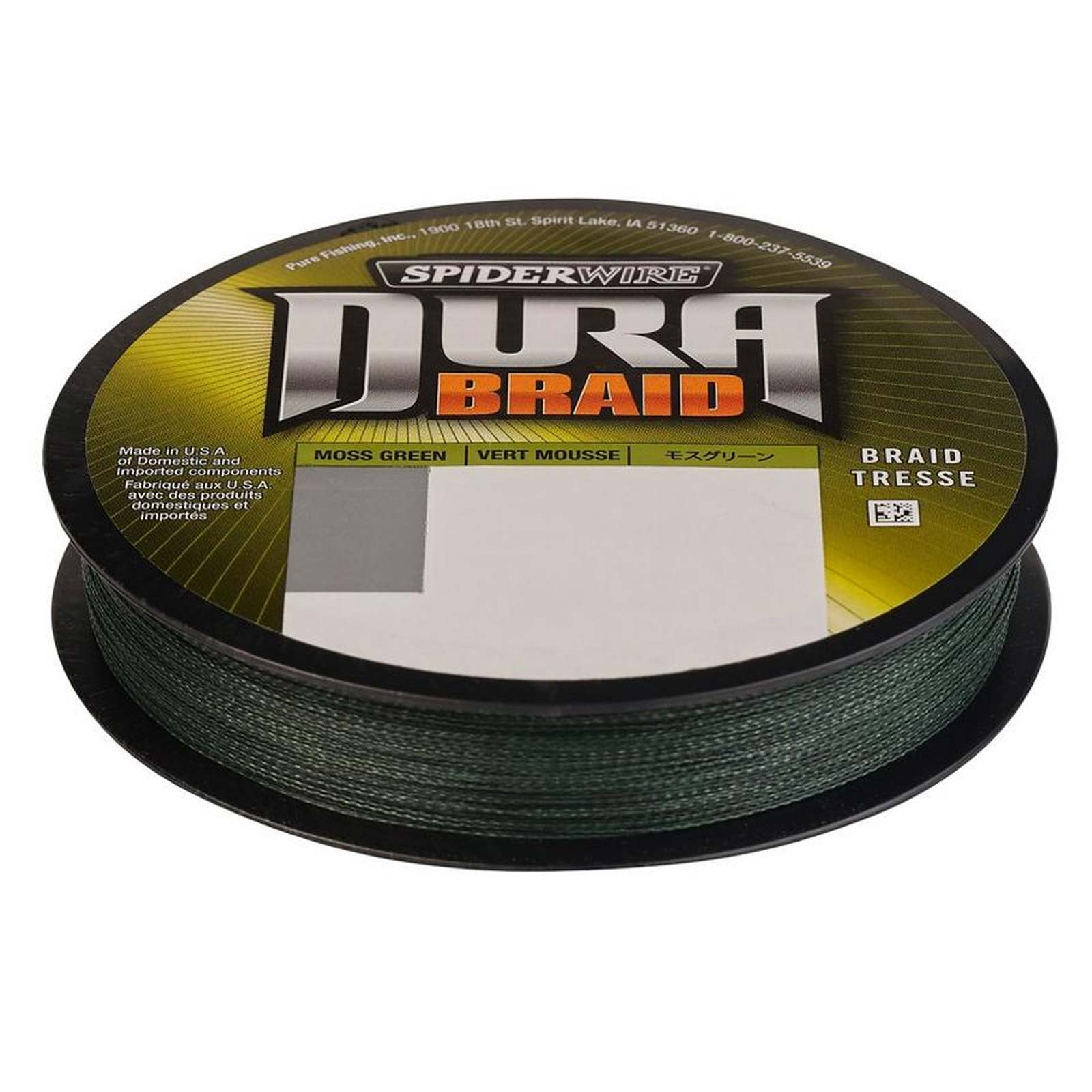 Spiderwire DURA Braid Moss Green Geflochtene Angelschnur Wunschlänge