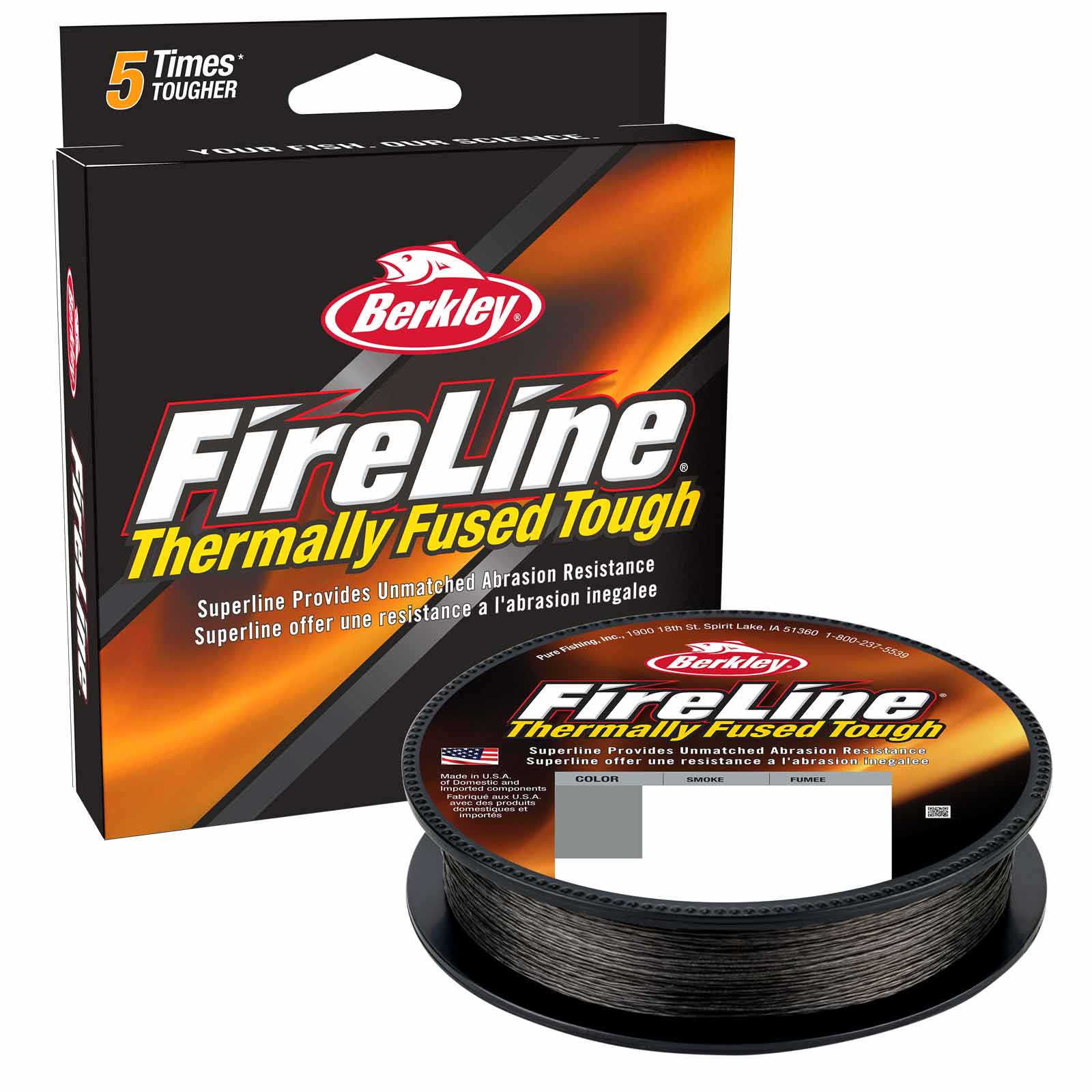 Berkley FireLine® Fused Original SMOKE  geflochtene Angelschnur Meterware