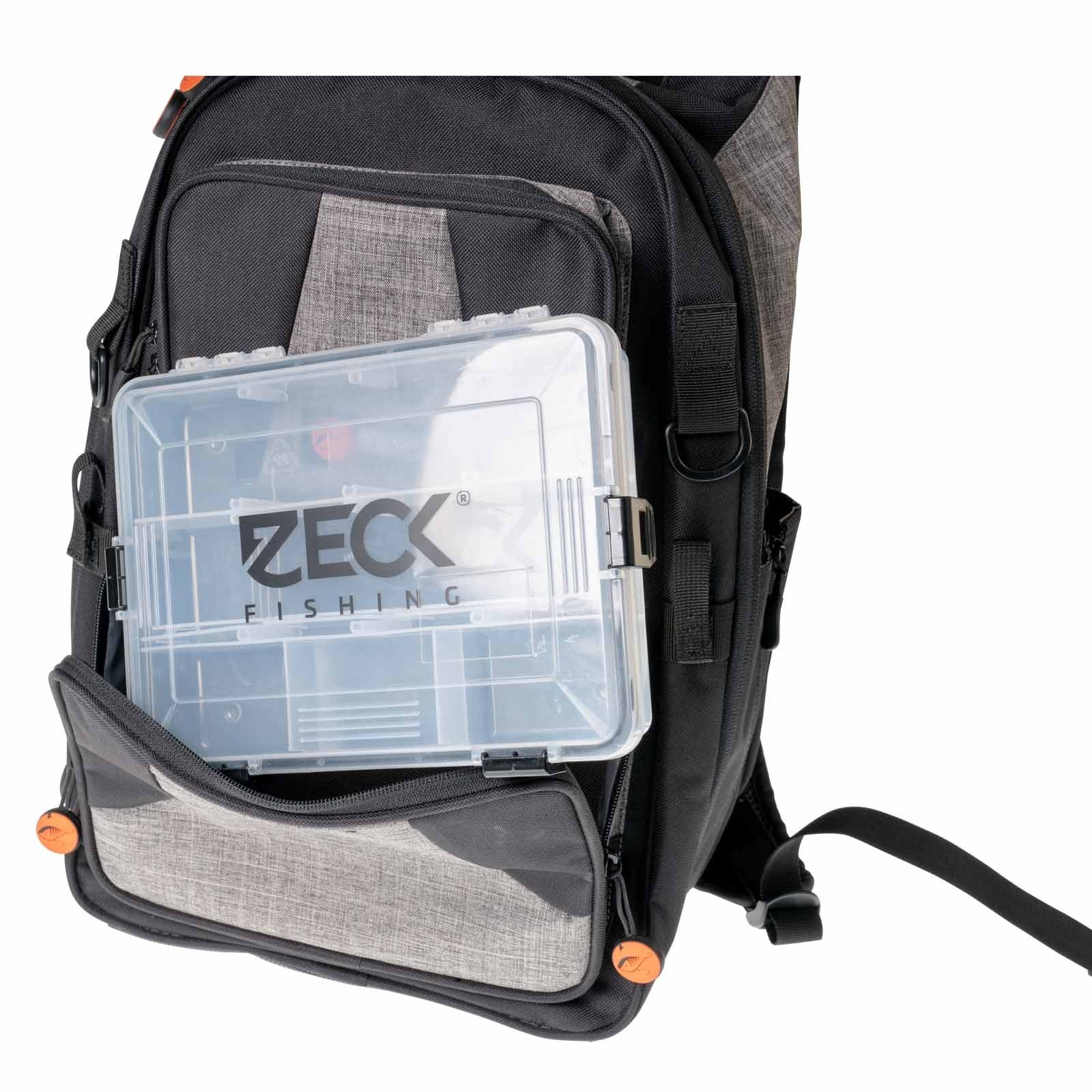 Zeck Backpack 24000 + Tackle Box WP S Angelrucksack mit Box_Detail