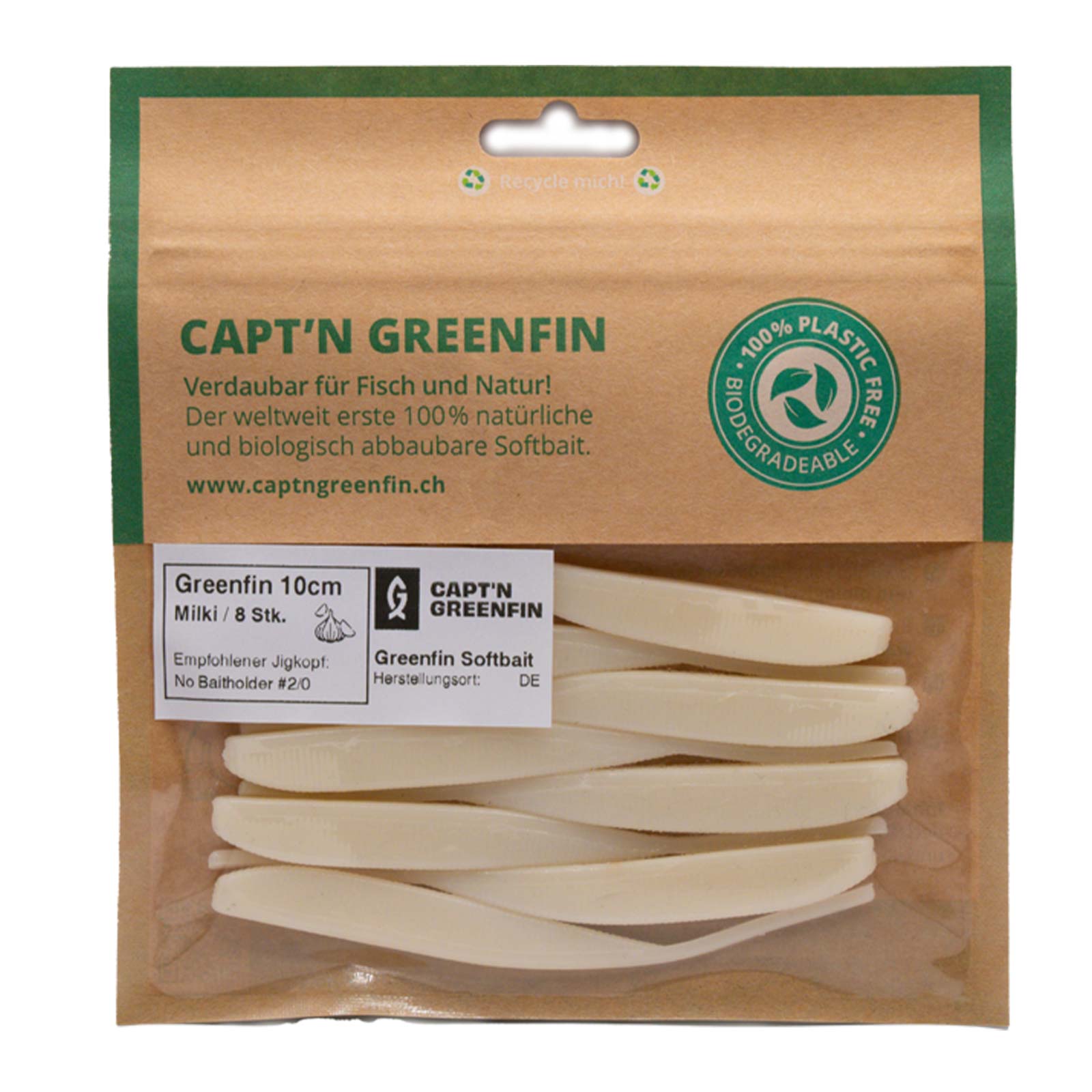 Capt`n Greenfin 10cm Milki Protein Softbait