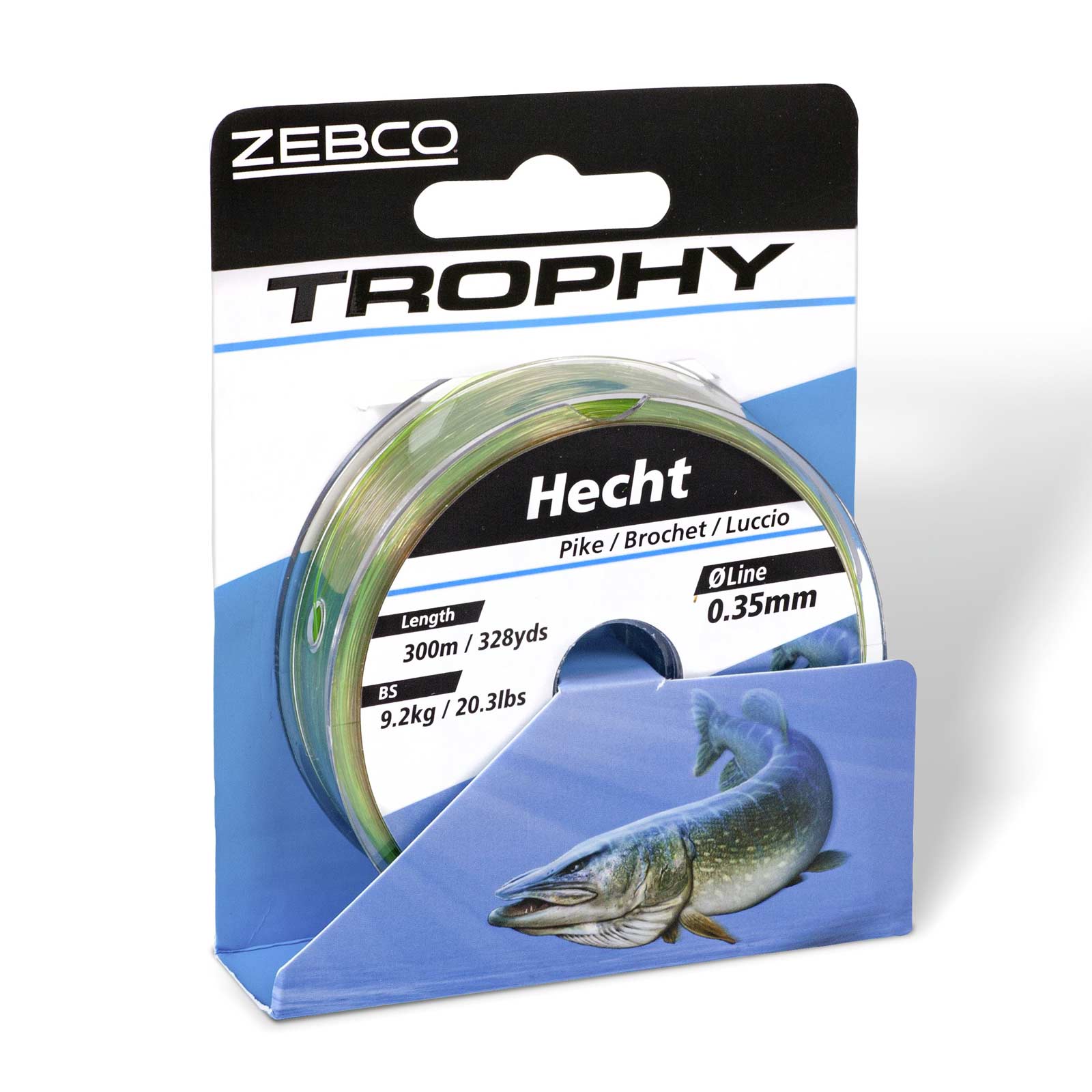 Zebco Trophy Hecht 0,35mm 300m TOP Angelschnur Detail 2