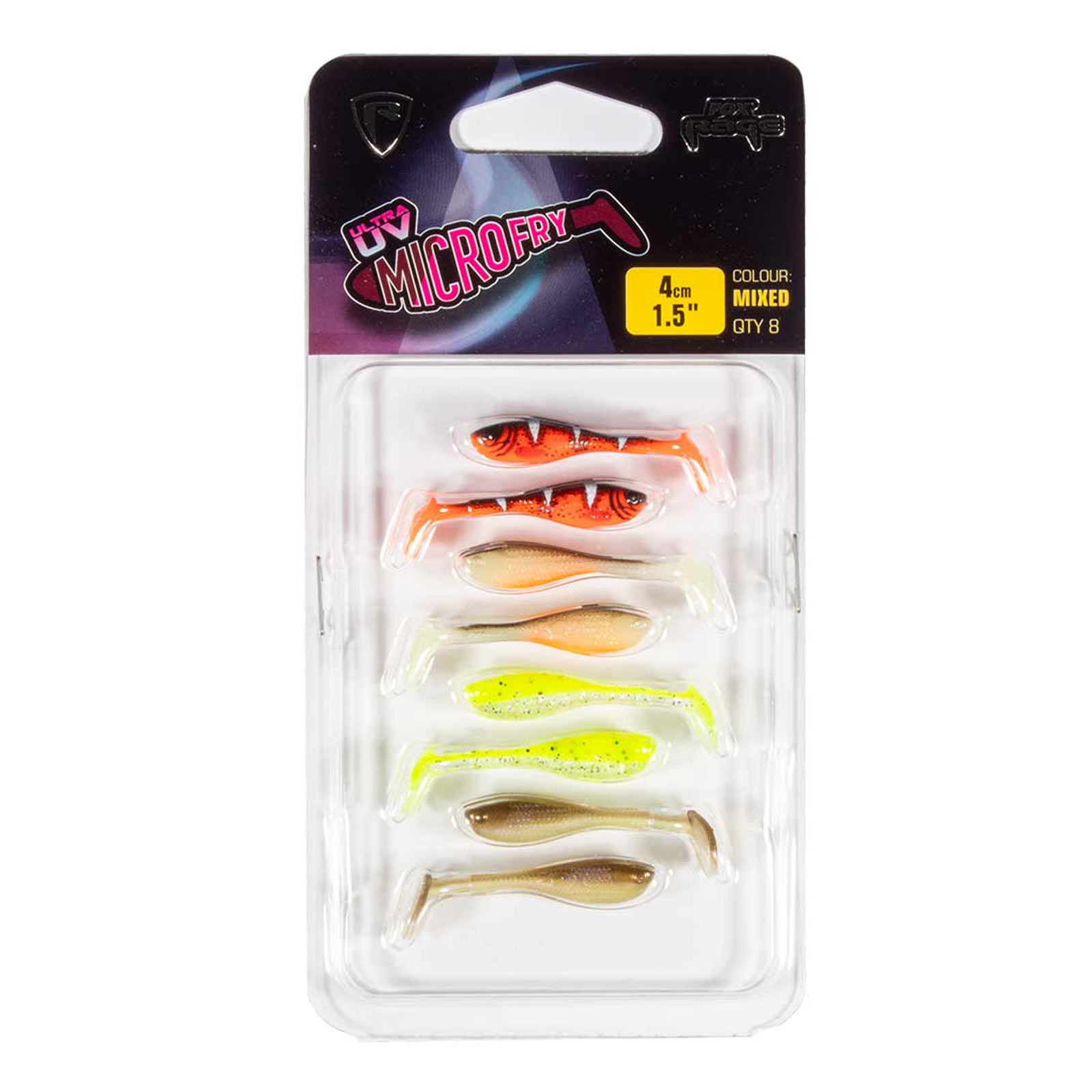 Fox Rage UV Micro Fry  4cm x 8St. Gummifisch-Set