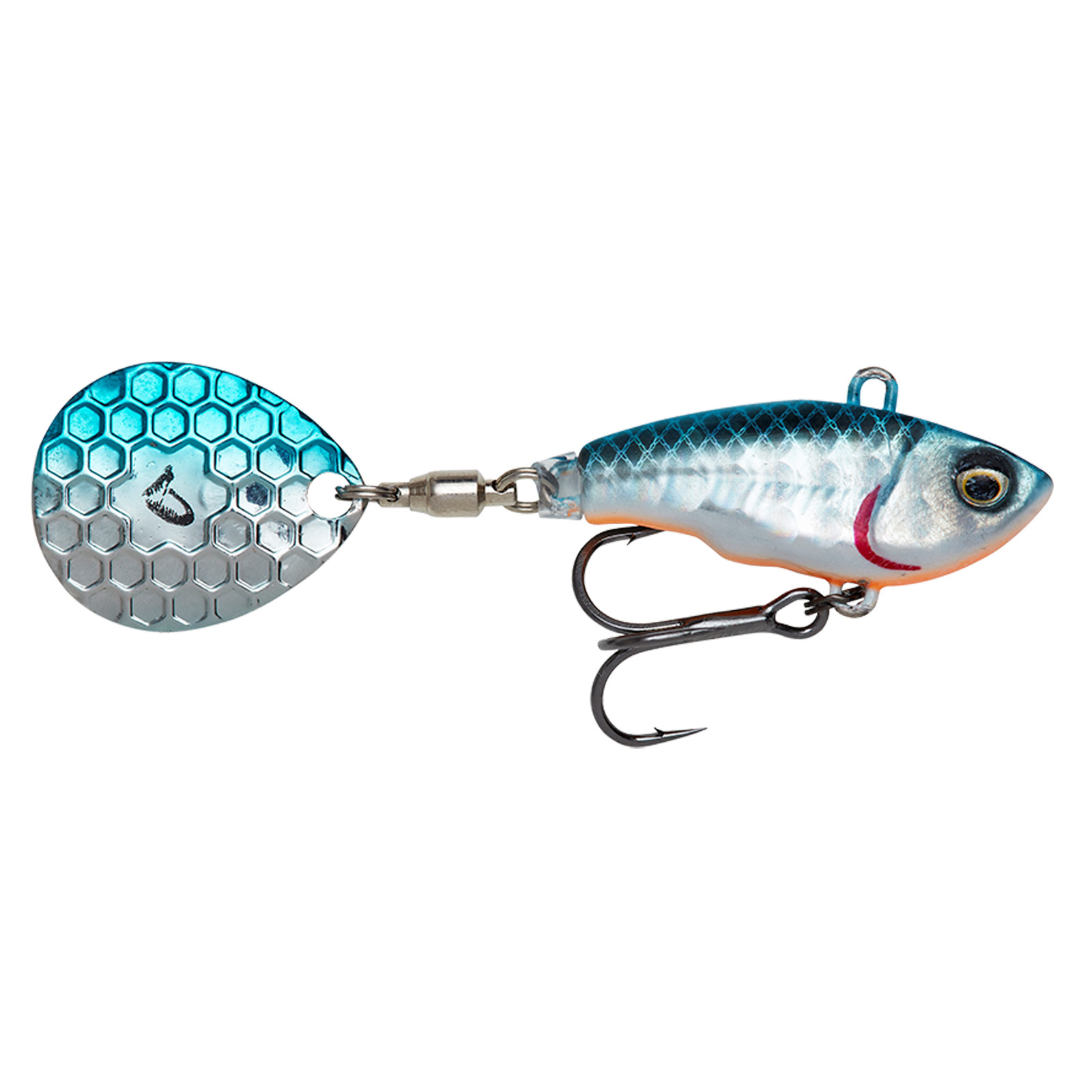 Savage Gear Fat Tail Spin (NL) Sinking Blue Silver Jig Spinner