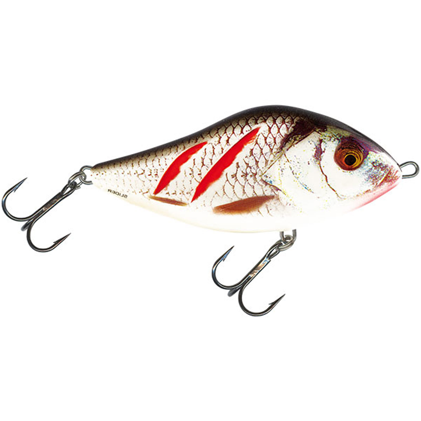 Salmo Slider Sinking Wounded Real Grey Shiner Jerkbait Wobbler