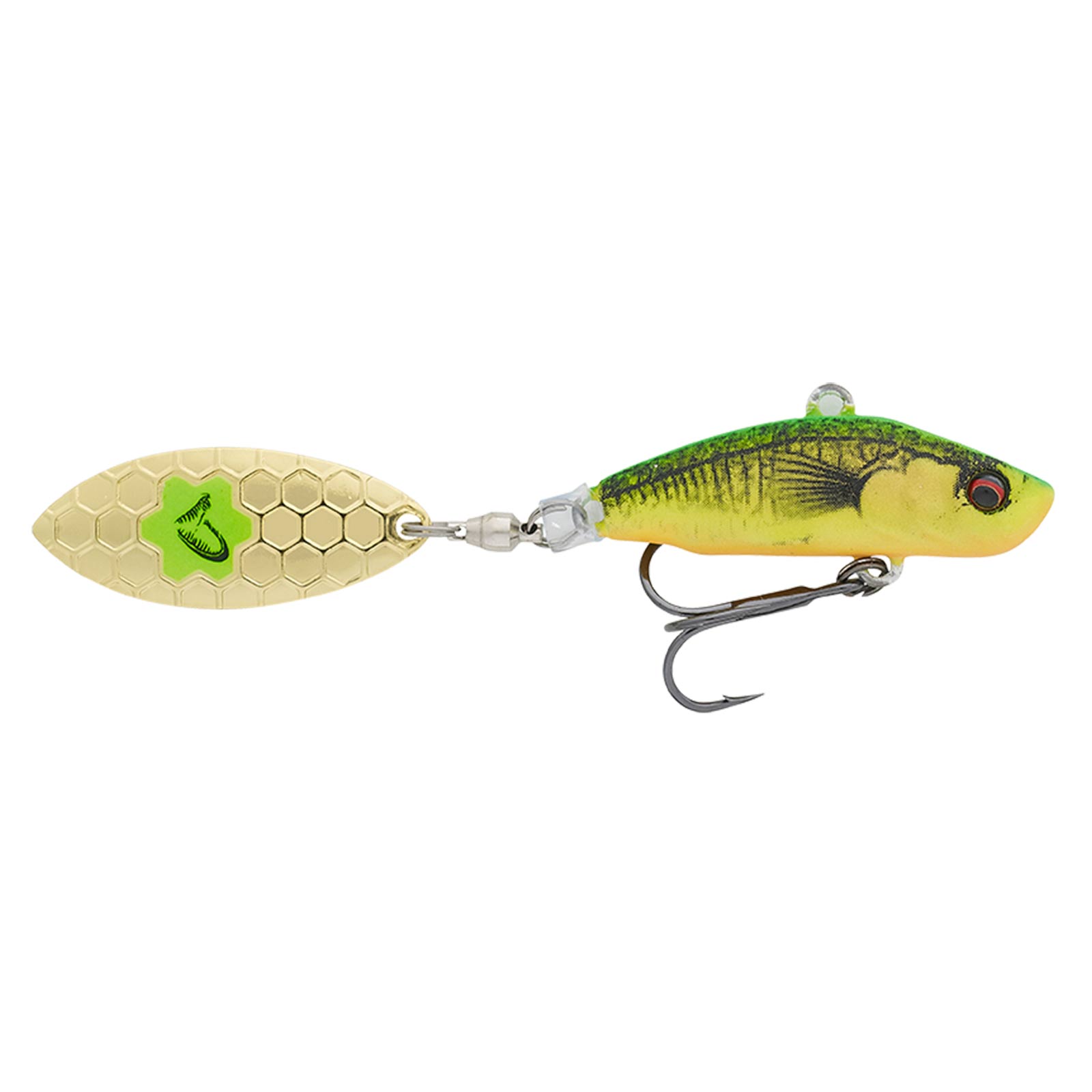 Savage Gear 3D Sticklebait Tailspin Sink. Firetiger Jig Spinner