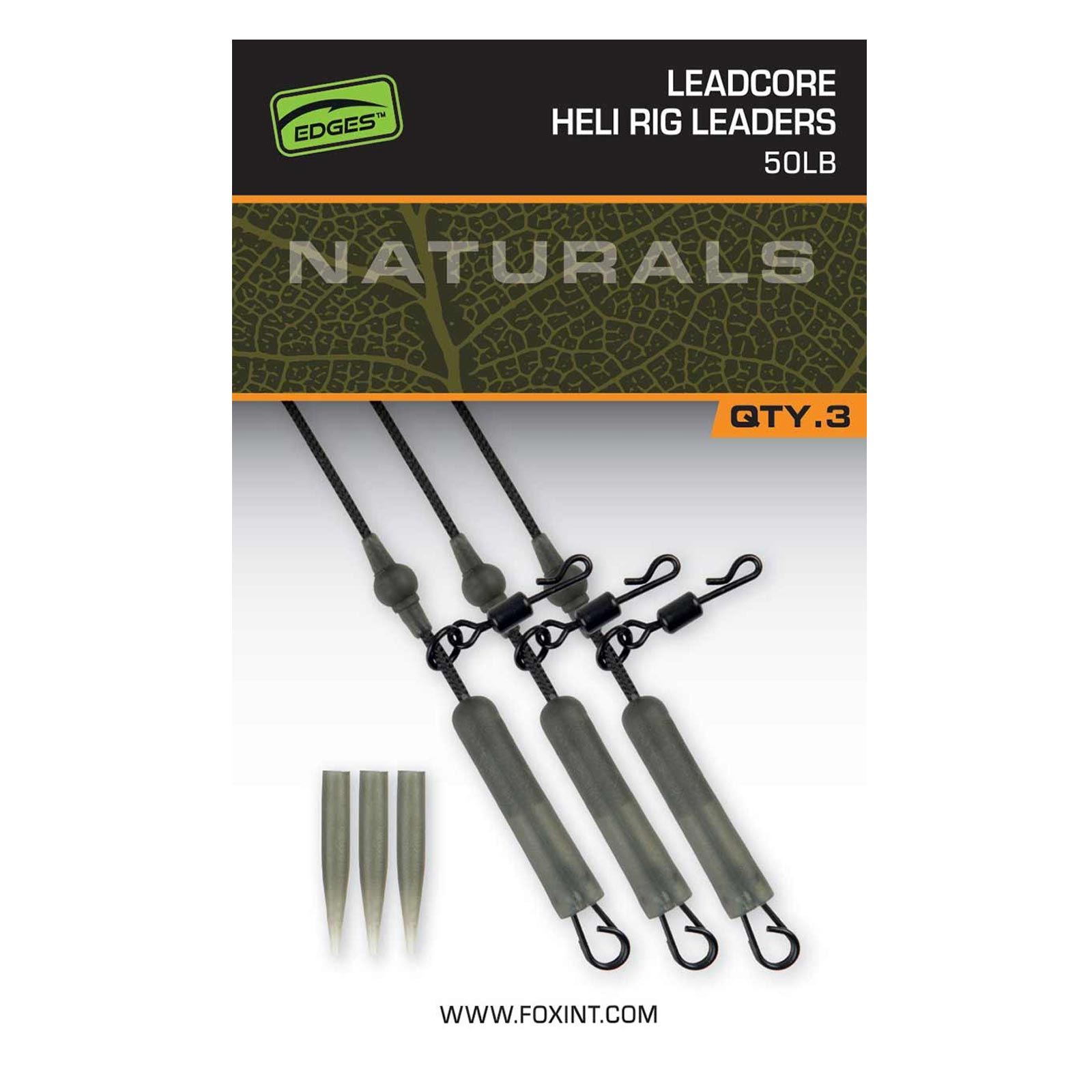 Fox Naturals Leadcore Heli Rig Leaders x 3 Karpfen-Zubehör