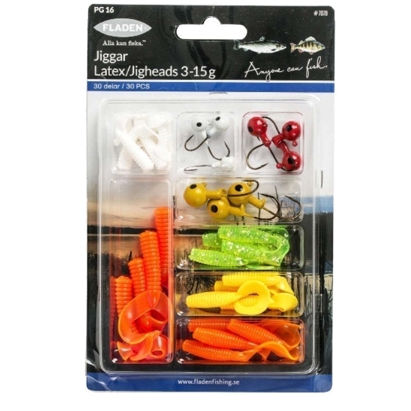 Fladen Premium Twister Set 8,0cm 3,0-15,0g 30 Teile Angelset