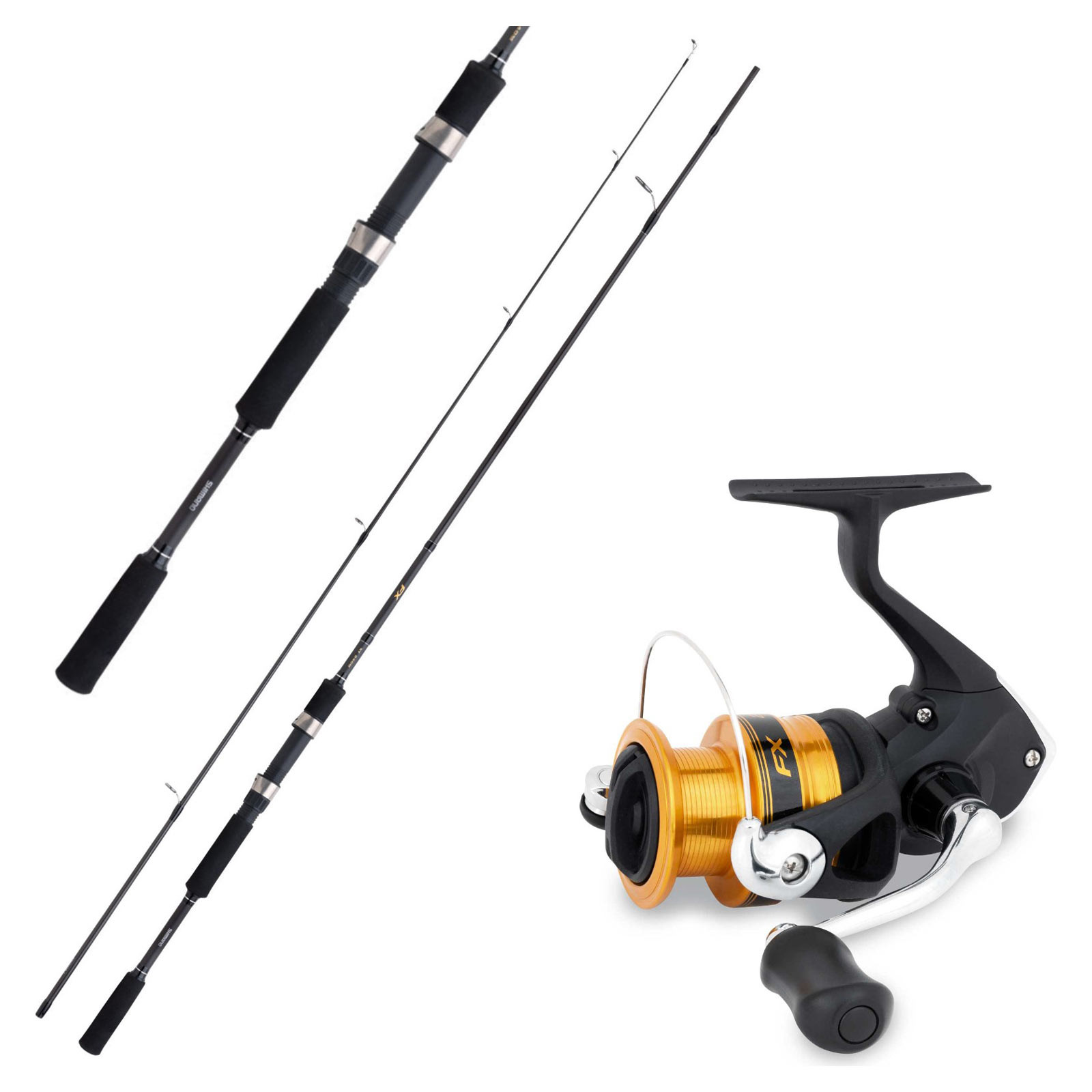 Shimano Shimano Rolle FX1000 & FX Rute 2,10m Forellen Combo komplett Angelset