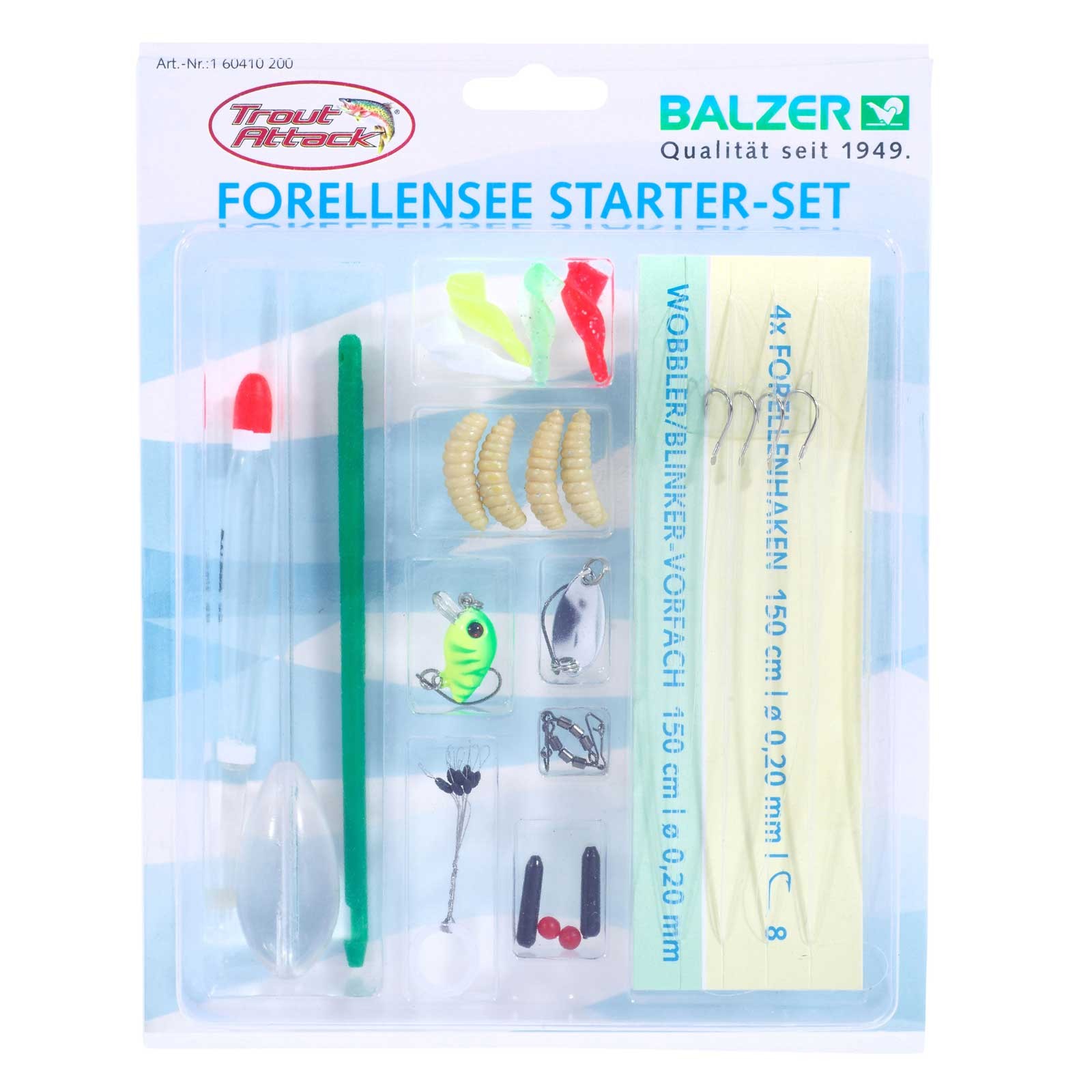 Balzer Trout Attack Forellensee Starter Set Willi Frosch 33 Teile