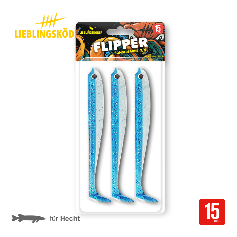 Lieblingsköder 15,0cm Flipper Gummifisch Verpackung