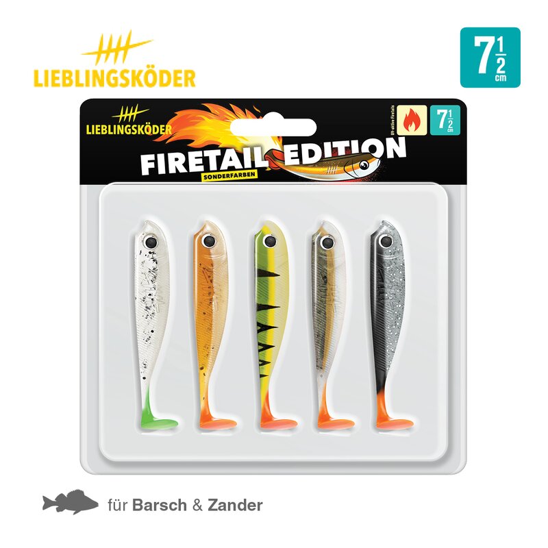 Lieblingsköder Firetail Edition 7,5cm Verpackung