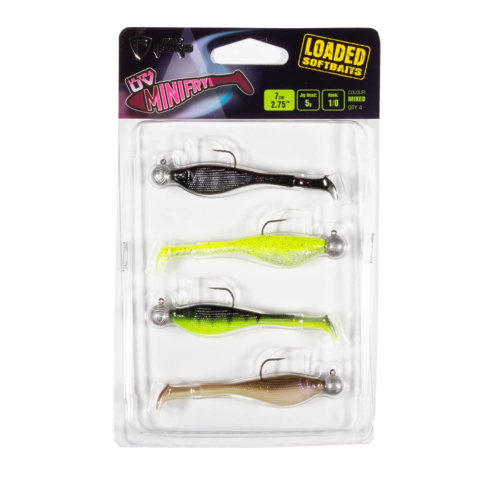 Fox Rage Mini Fry Mixed UV Loaded 7cm 5g Gummifisch-Set