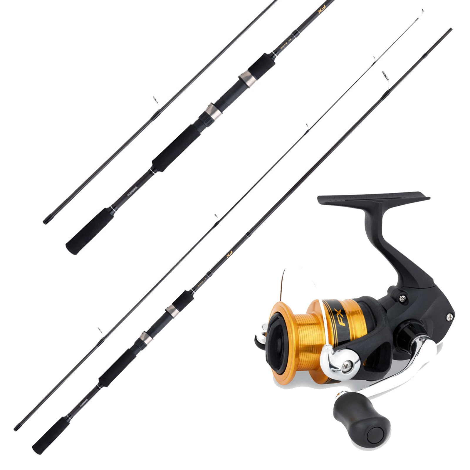 Shimano Rolle FX & Shimano Rute 2,10m 7-21g FX Forellenangeln Combo Angelset