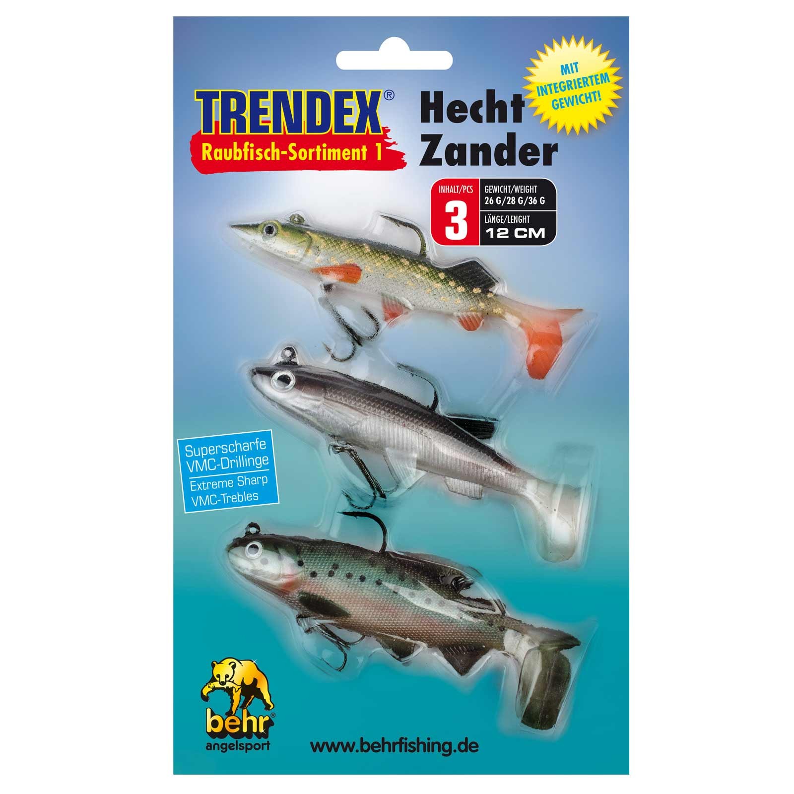 Behr Raubfisch Sortiment 12cm 3 Stück