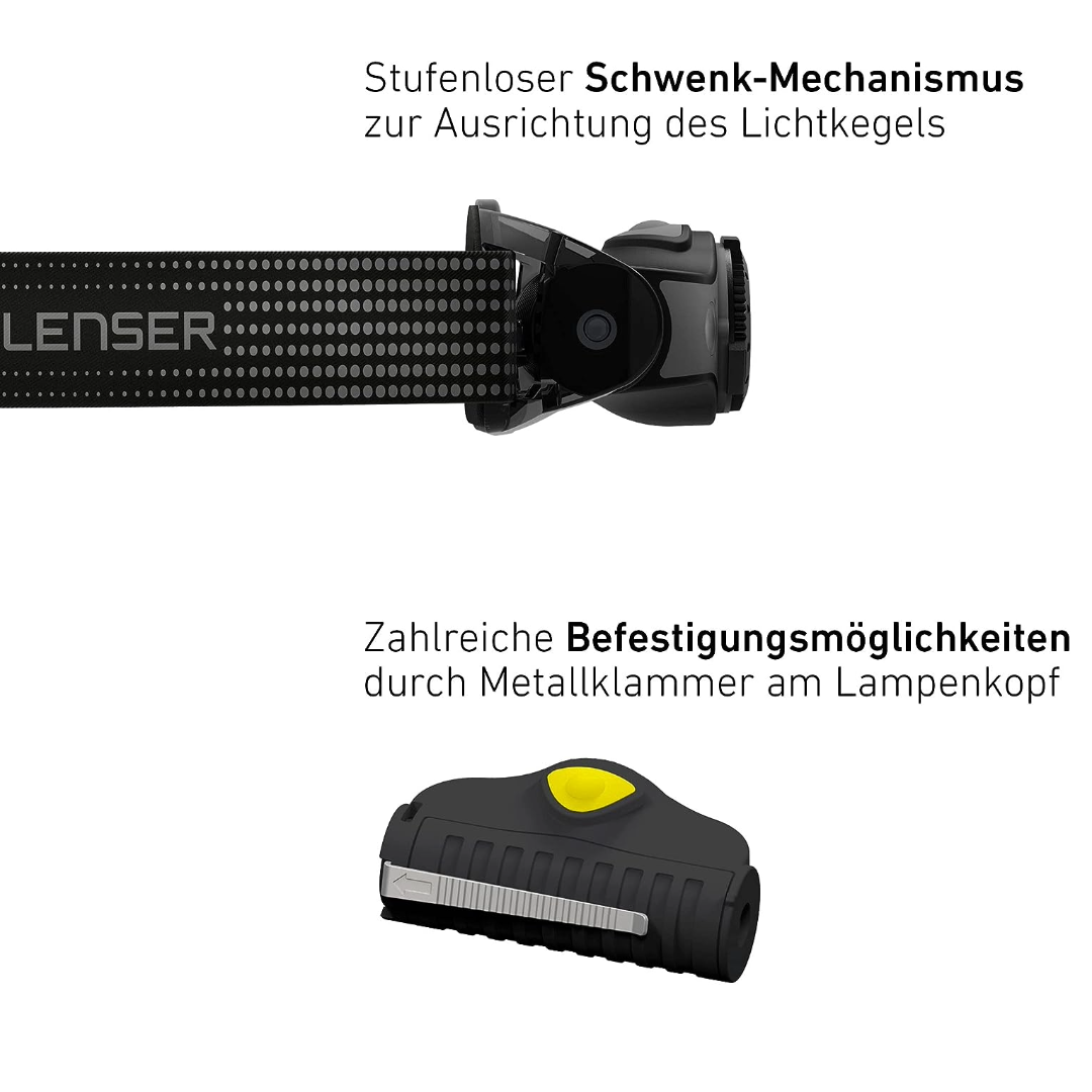 Ledlenser MH5 schwarz / grau Stirnlampe Kopflampe Detail 2