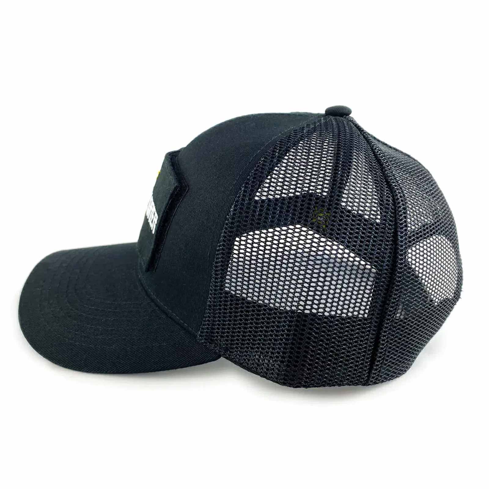 FishXplorer Trucker Cap Wasser- & Uv Resistent Schwarz mit 1 Fishxplorer-Patch Detail