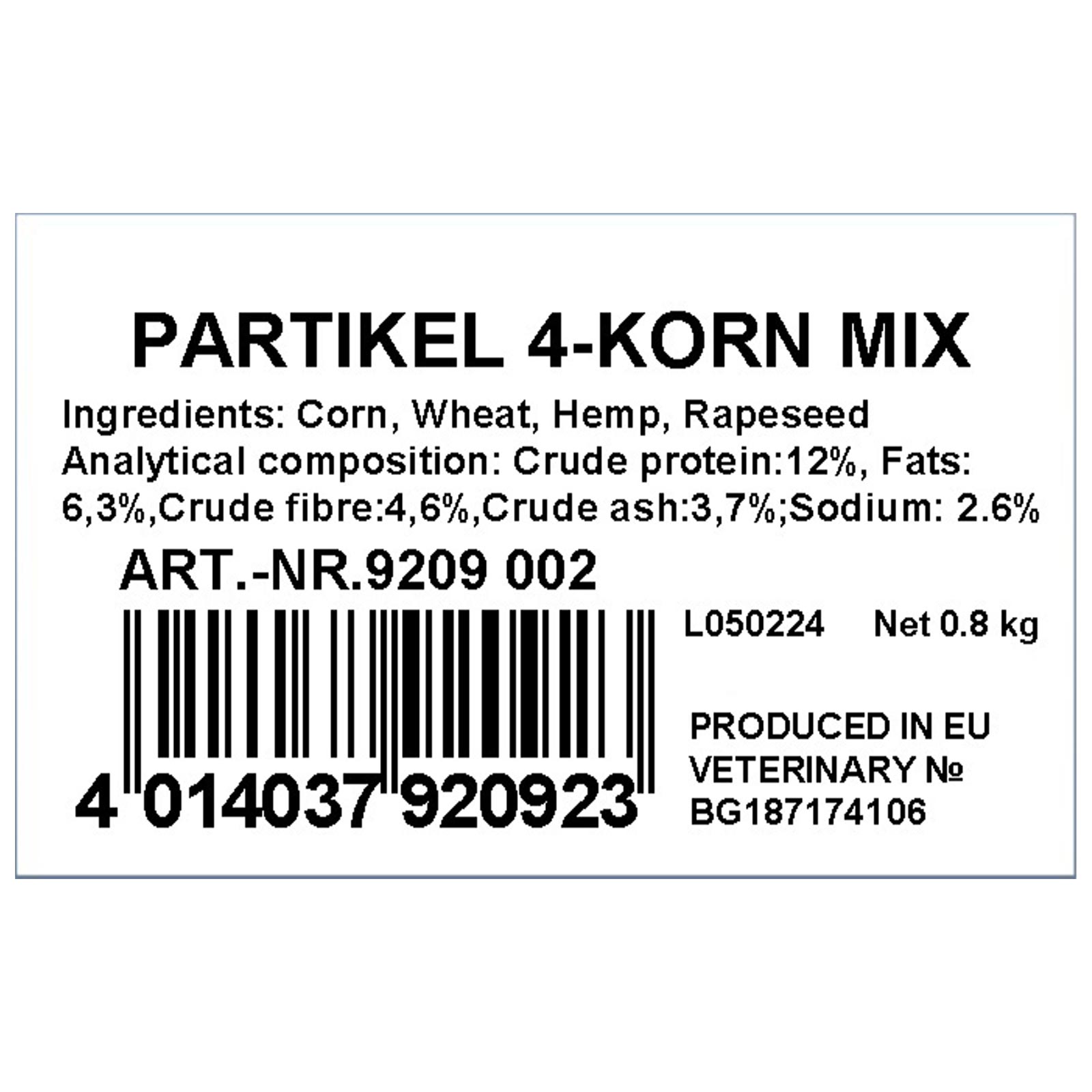 Jenzi Ready-to-Fish Partikel 4-Korn-Mix 800g  Inhaltsstoffe