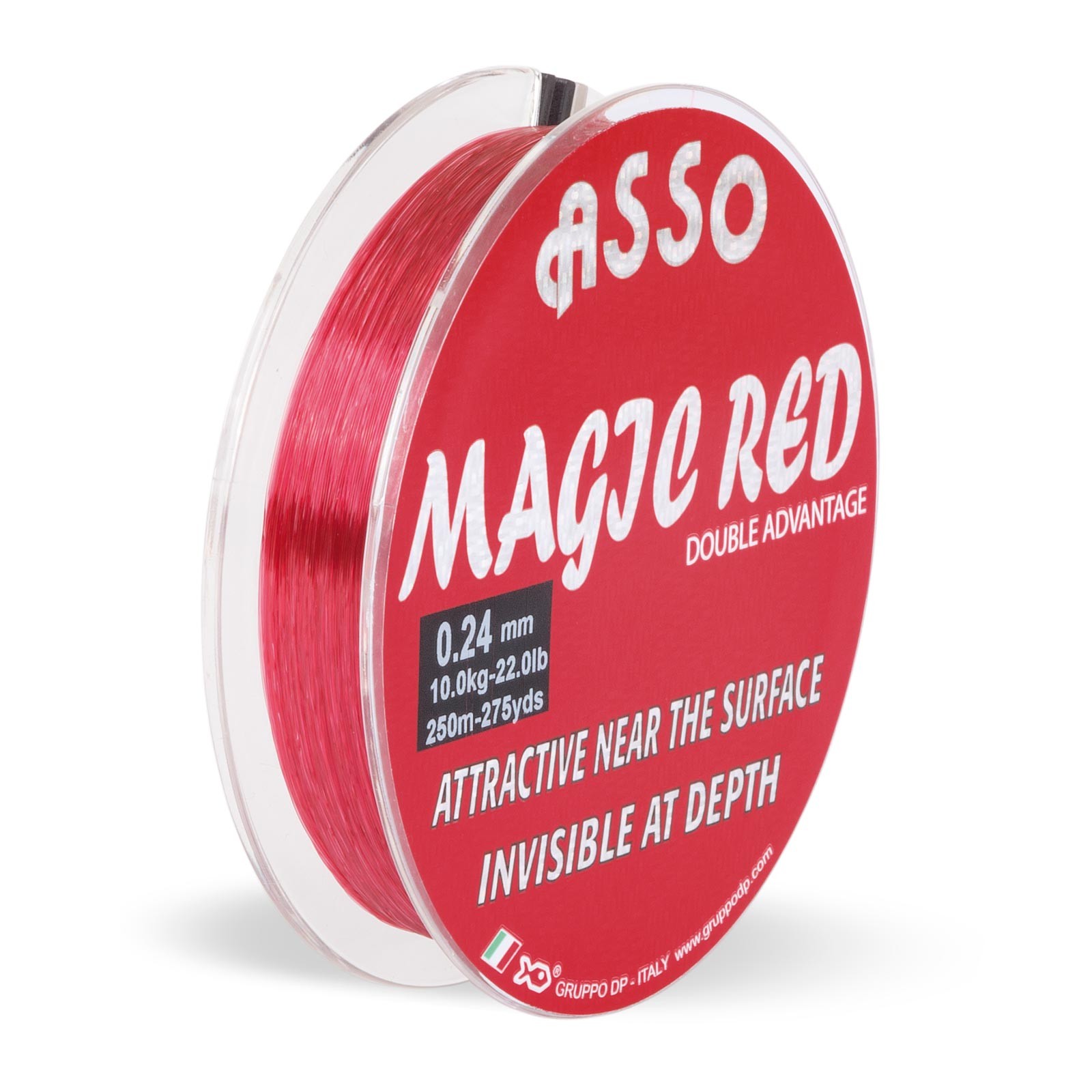 ASSO Magic Red Mono 250m Red Monofile Angelschnur