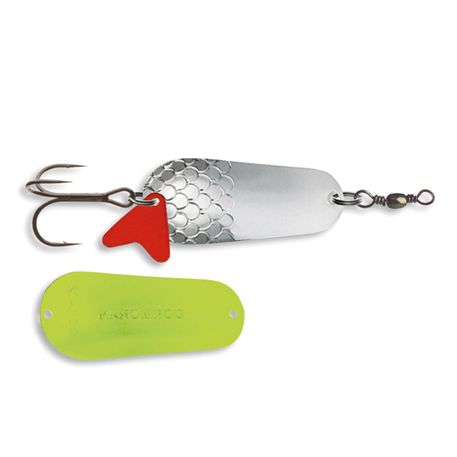 Cormoran CORA-Z silber - chartreuse Blinker