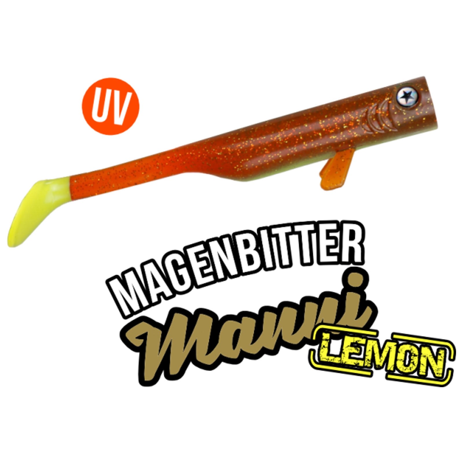 LMAB Drunk Bait 16cm Magenbitter Manni Lemon 2 Stk. Gummifisch